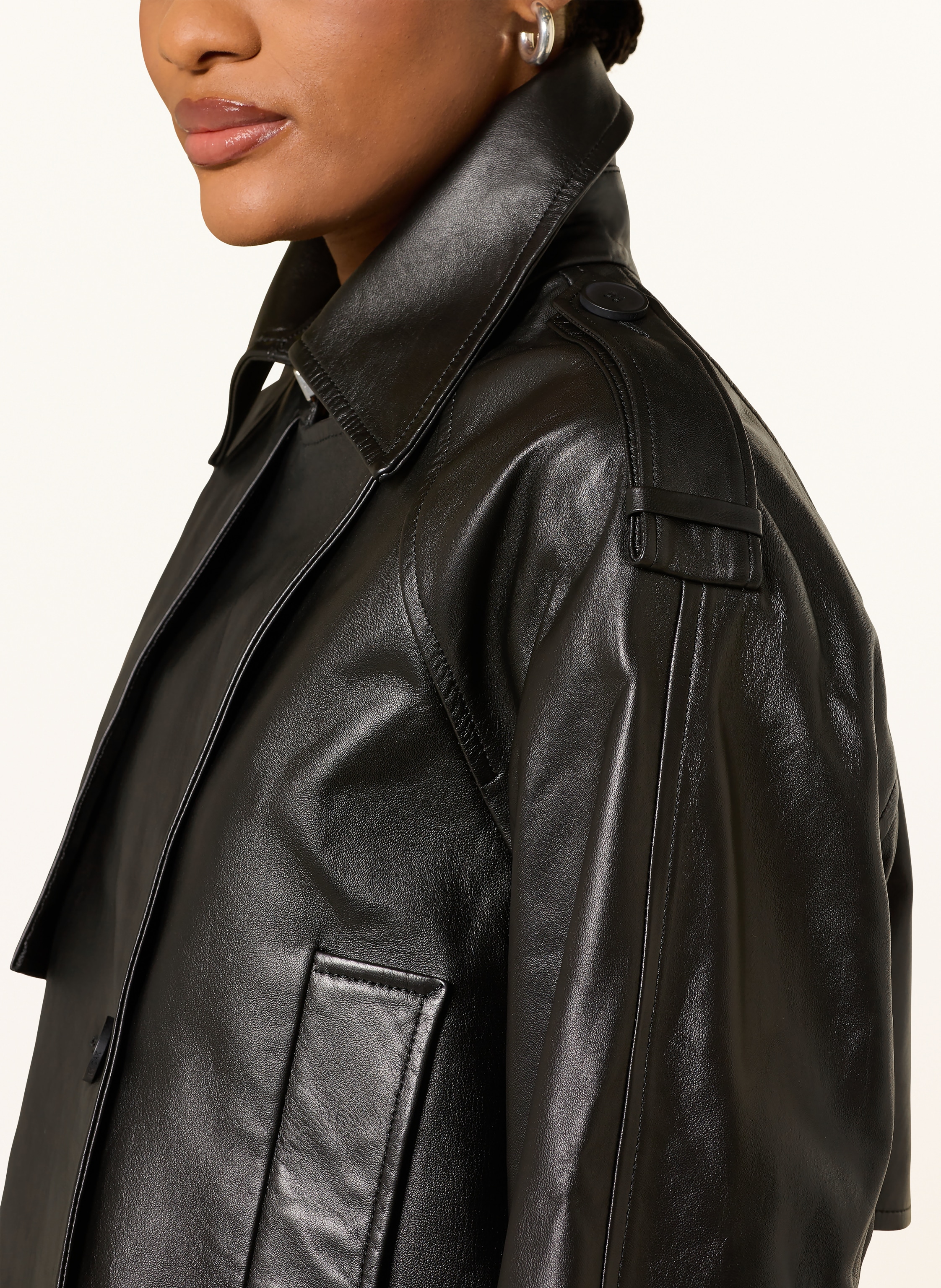 Thumbnail - Ivy Oak Lederjacke Luna schwarz