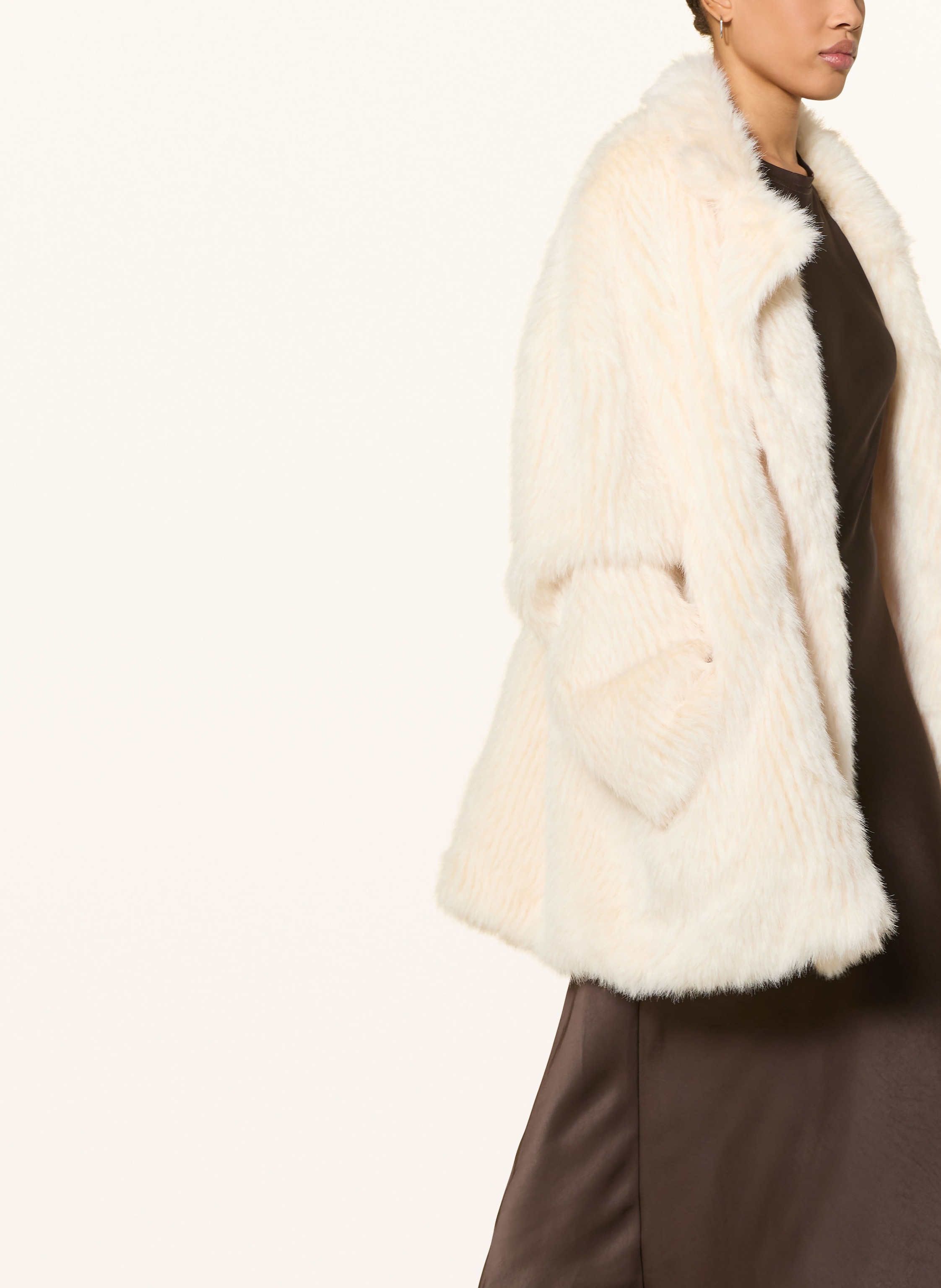 Thumbnail - Eleh Kunstfell-Mantel weiss