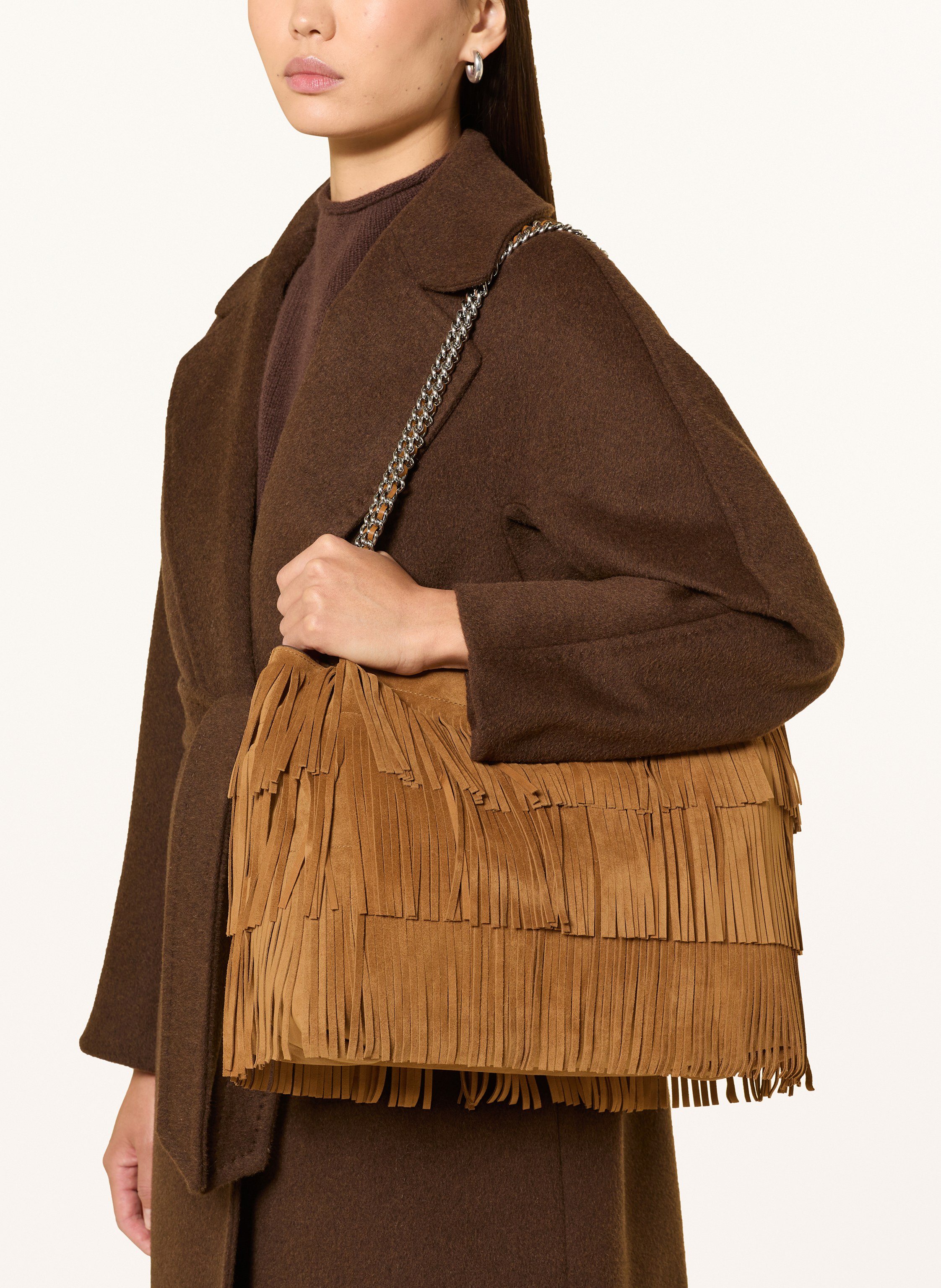 Thumbnail - Tory Burch Schultertasche Fleming braun