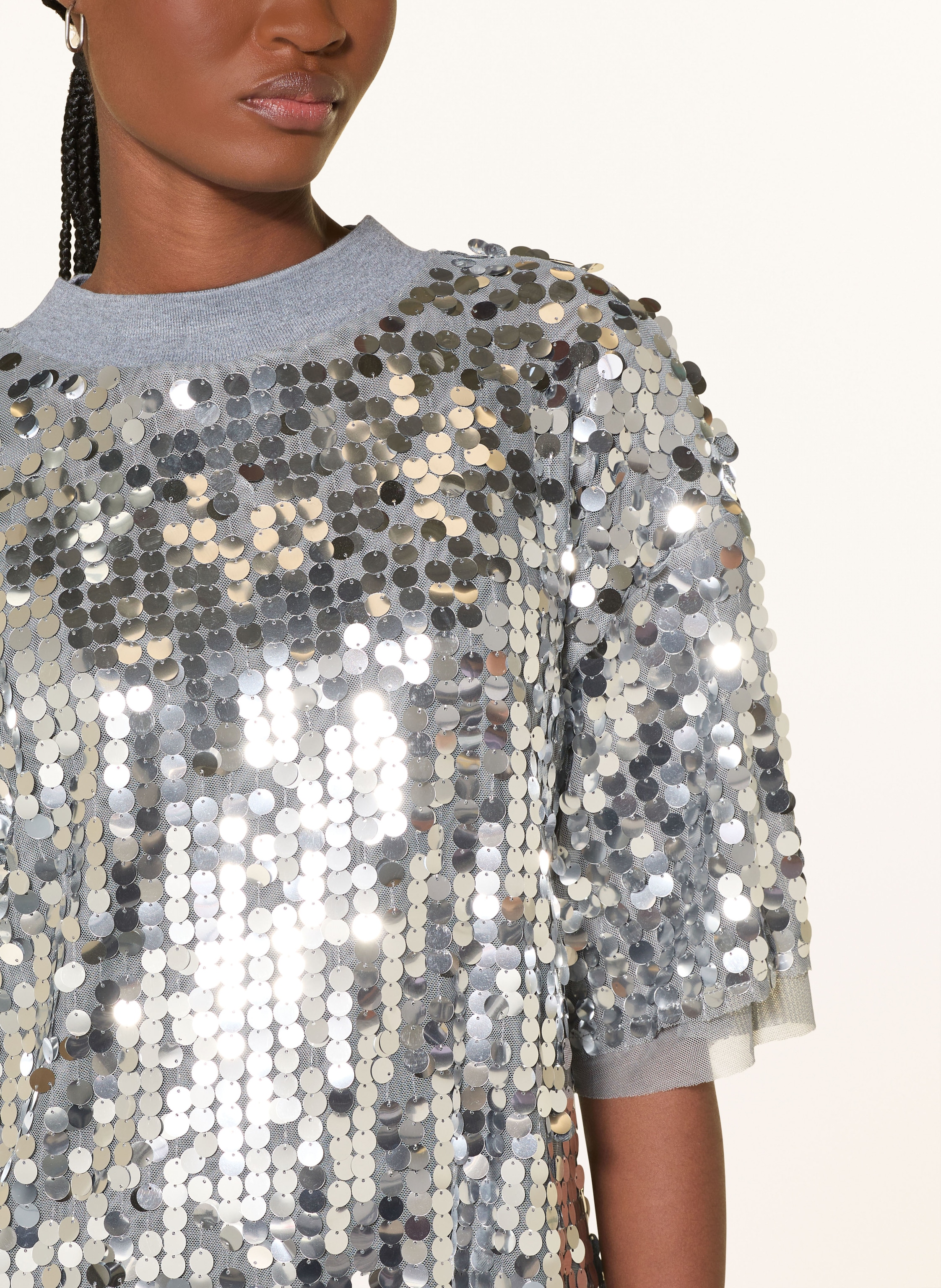 Thumbnail - Cartoon T-Shirt Mit Pailletten silber