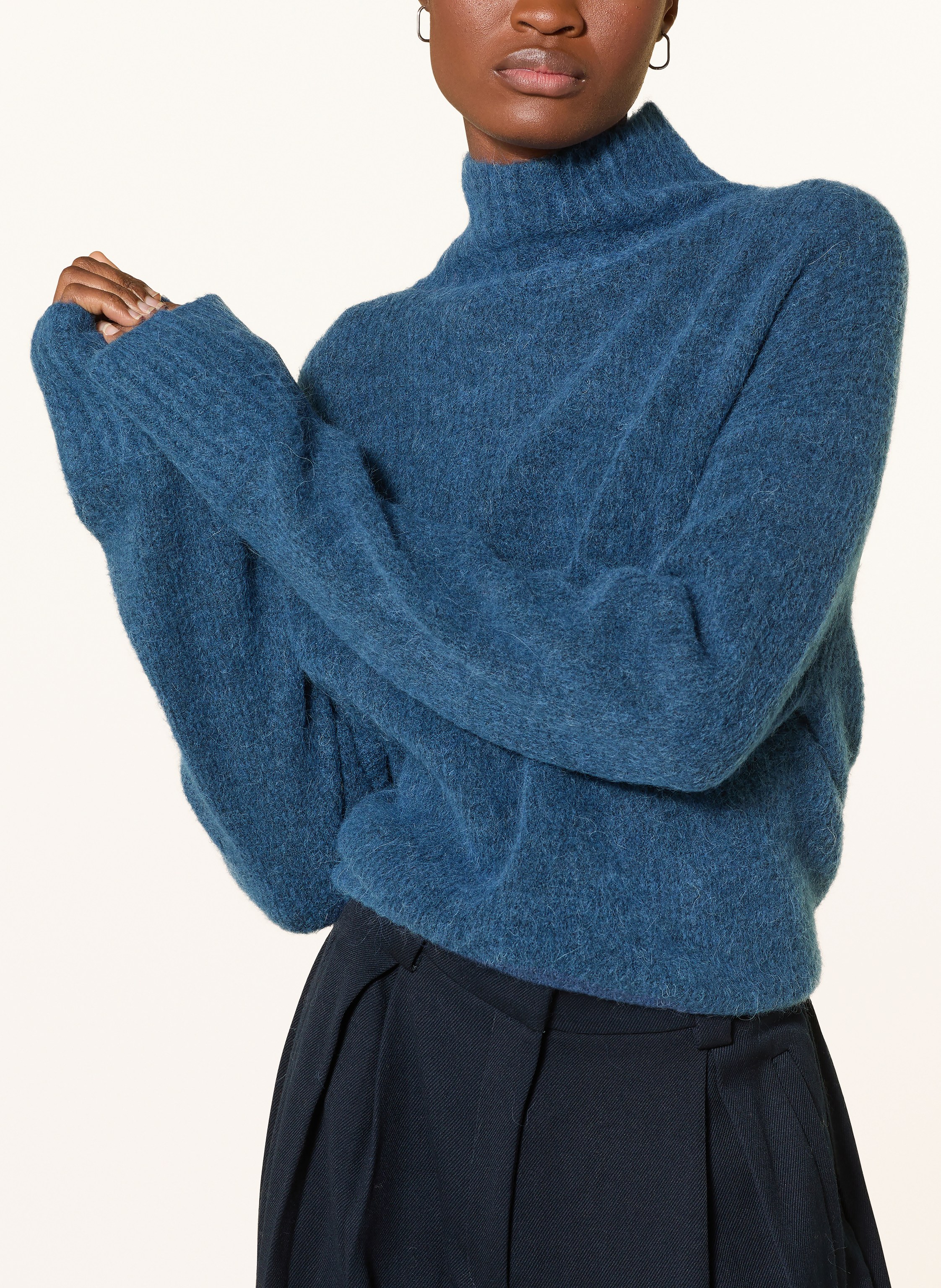 Thumbnail - Mos Mosh Pullover Mmerim Thora Mit Alpaka blau