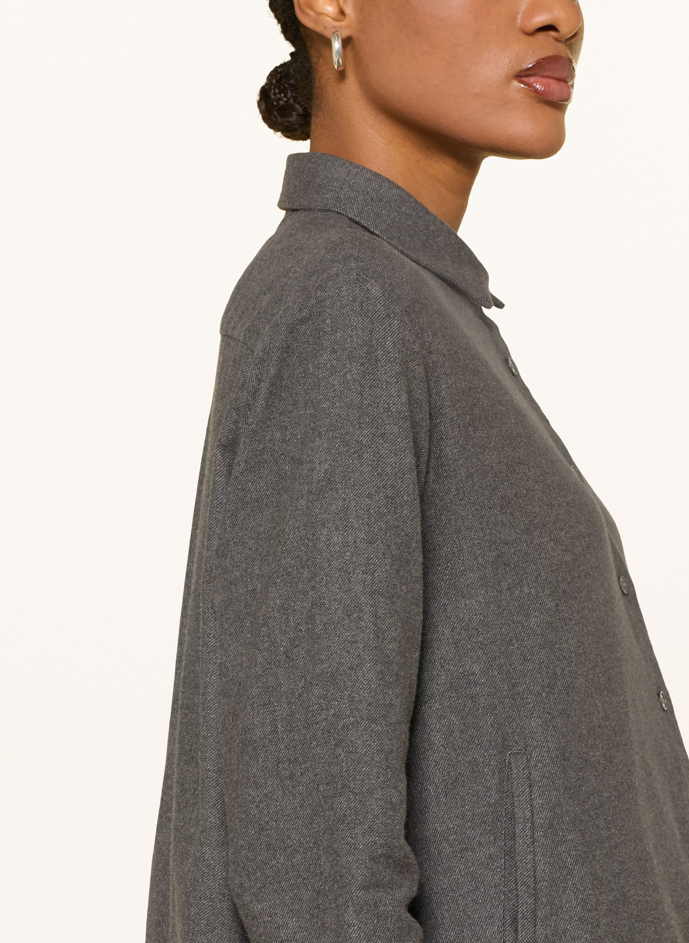 Thumbnail - Robert Friedman Hemdbluse Aus Flanell grau
