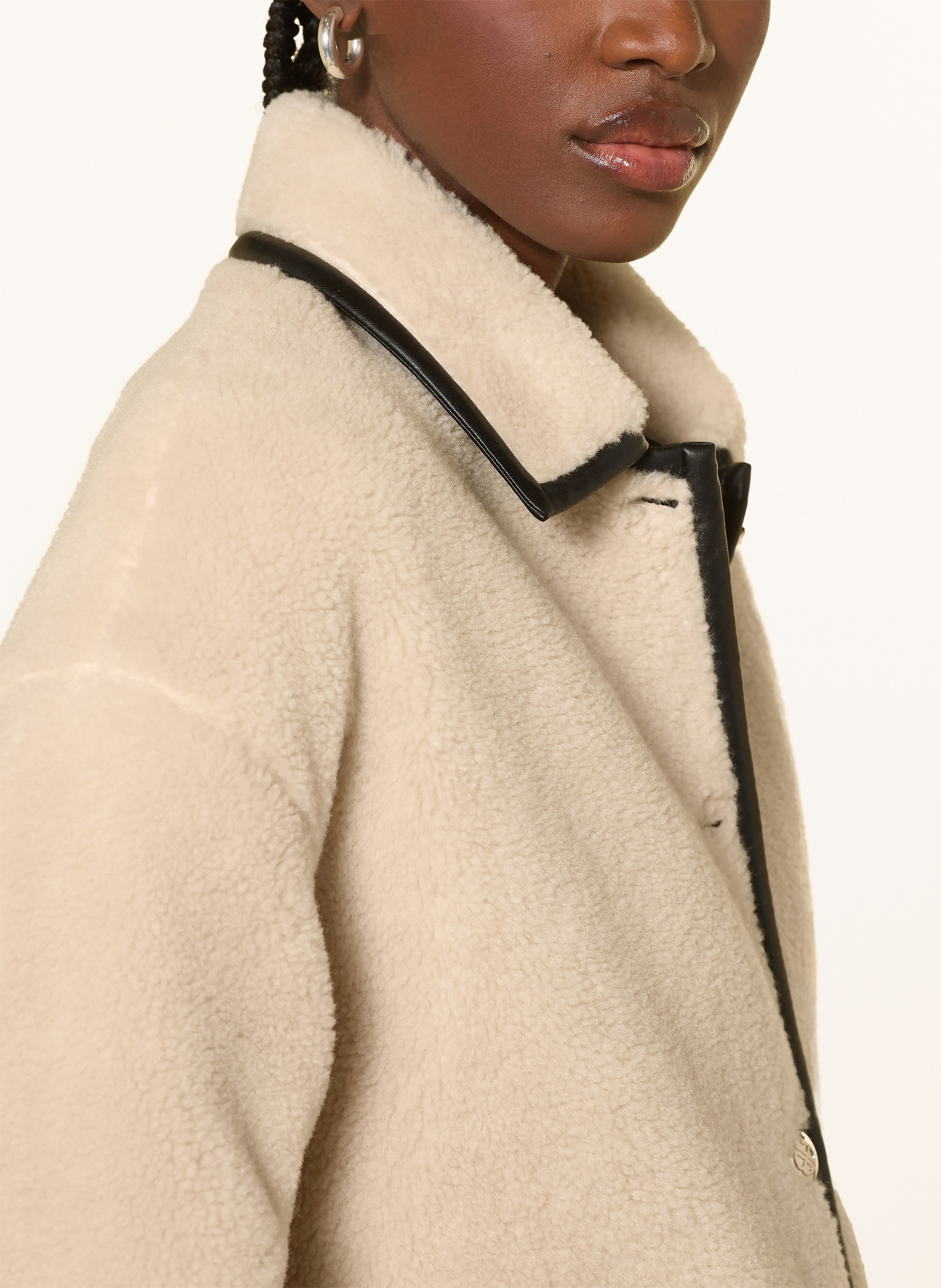 Thumbnail - Anine Bing Teddyfell-Jacke Camden beige