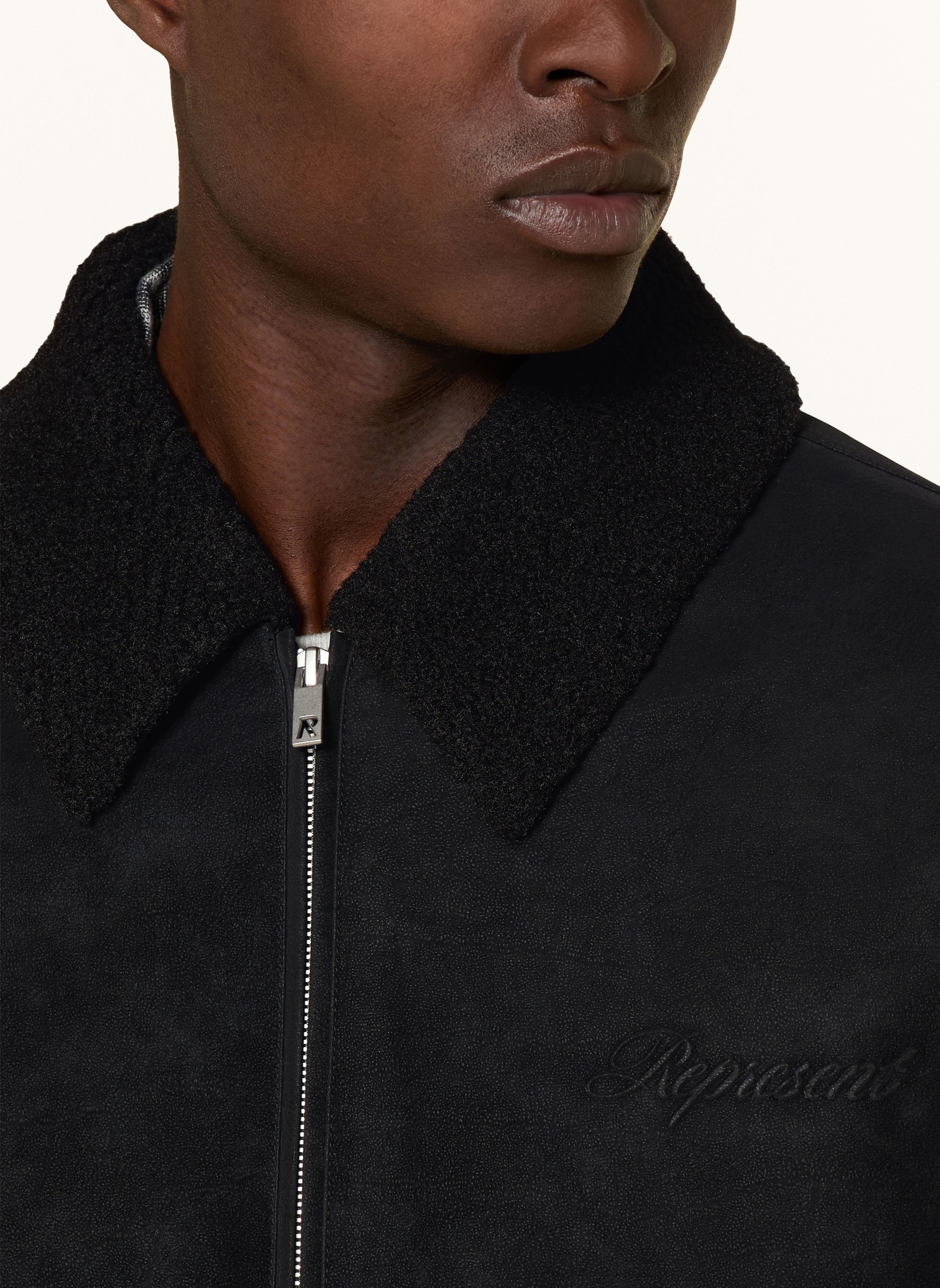 Thumbnail - Represent Overjacket In Lederoptik schwarz