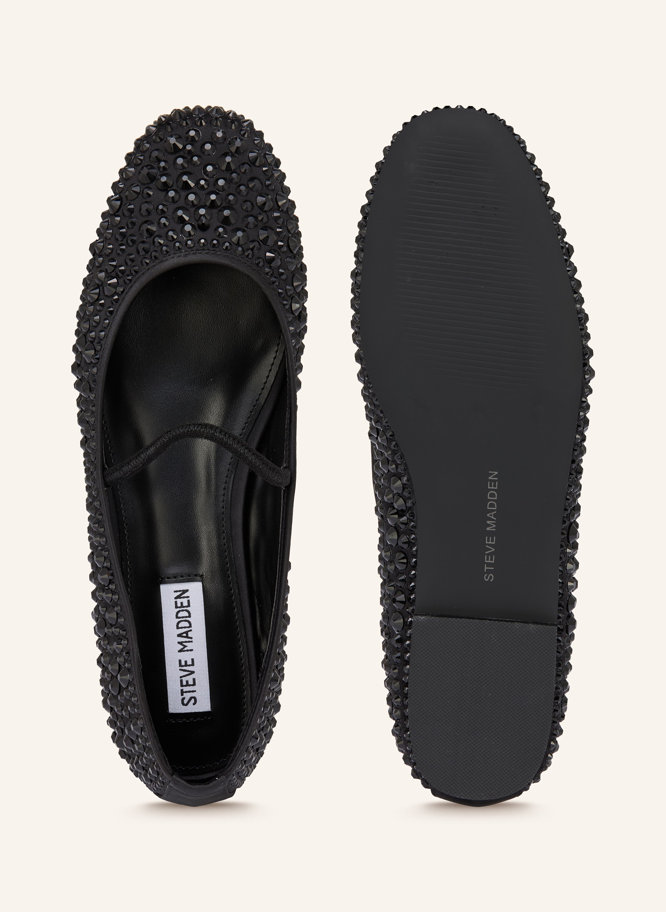 Thumbnail - Steve Madden Mary-Jane-Ballerinas Majorca Mit Schmucksteinen schwarz