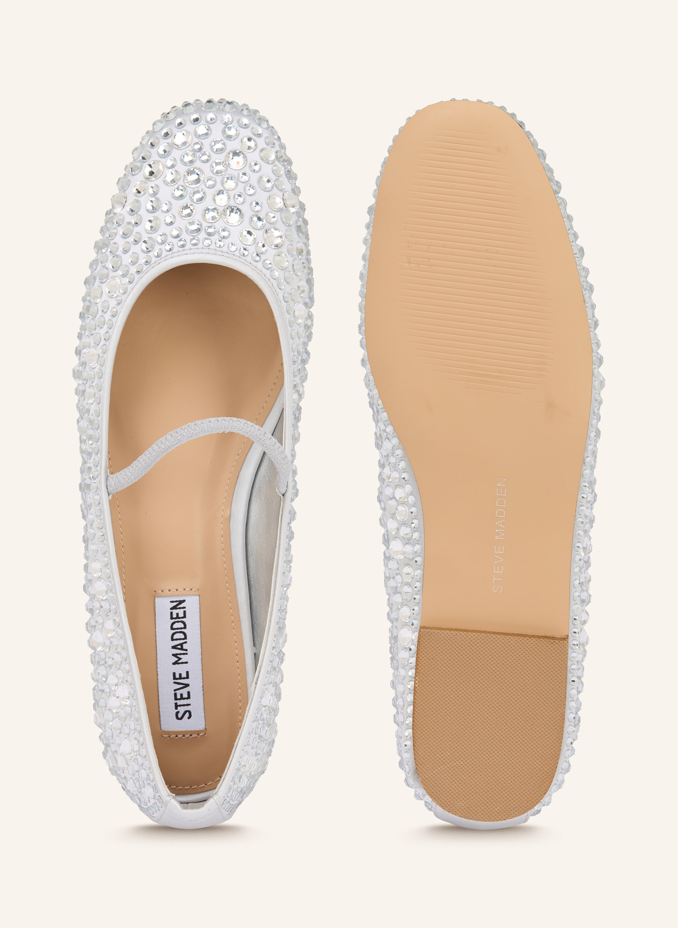 Thumbnail - Steve Madden Mary-Jane-Ballerinas Majorca Mit Schmucksteinen silber