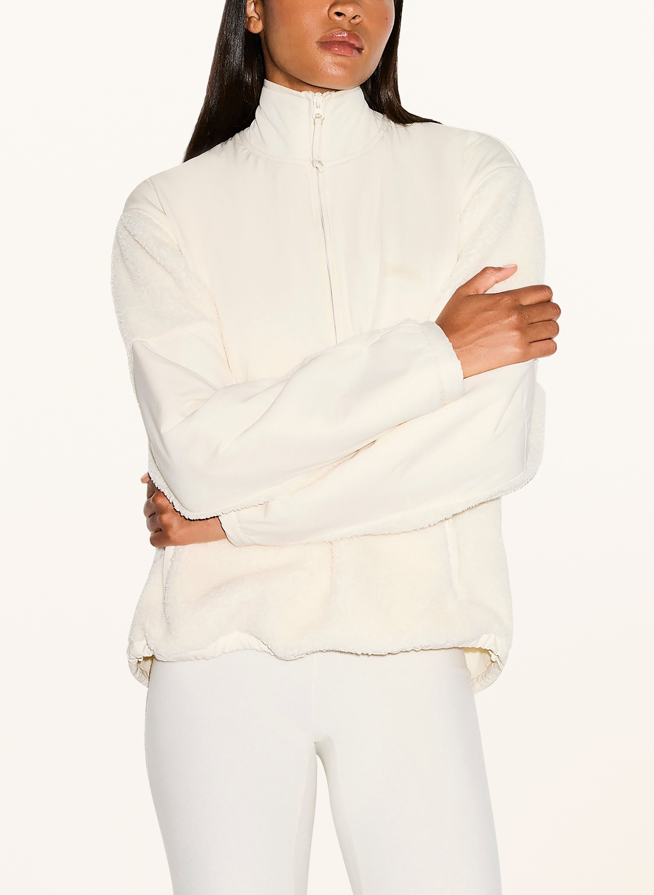 Thumbnail - Skims Lounge-Fleecejacke Teddy weiss