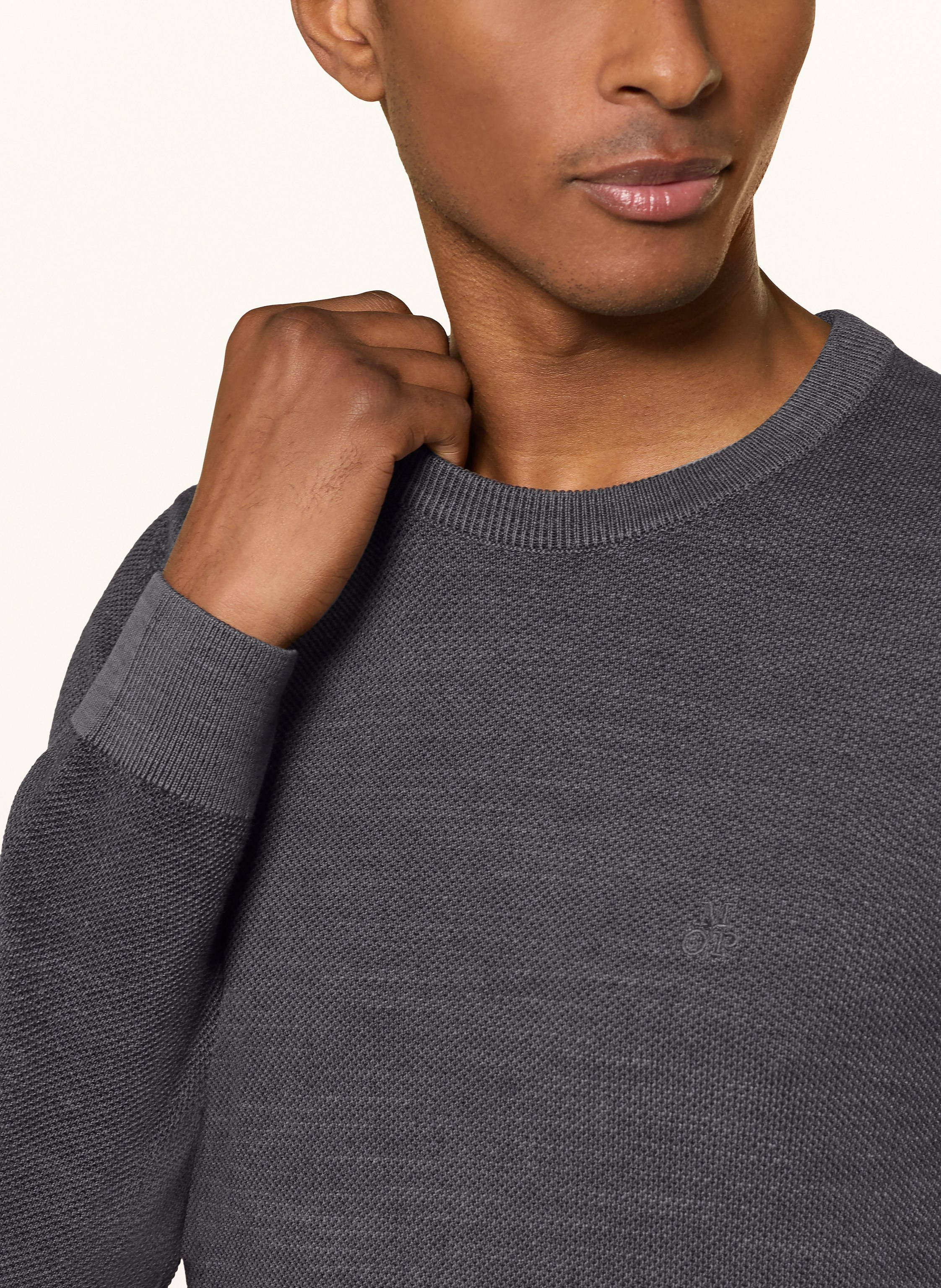 Thumbnail - Marc O'polo Piqué-Pullover grau