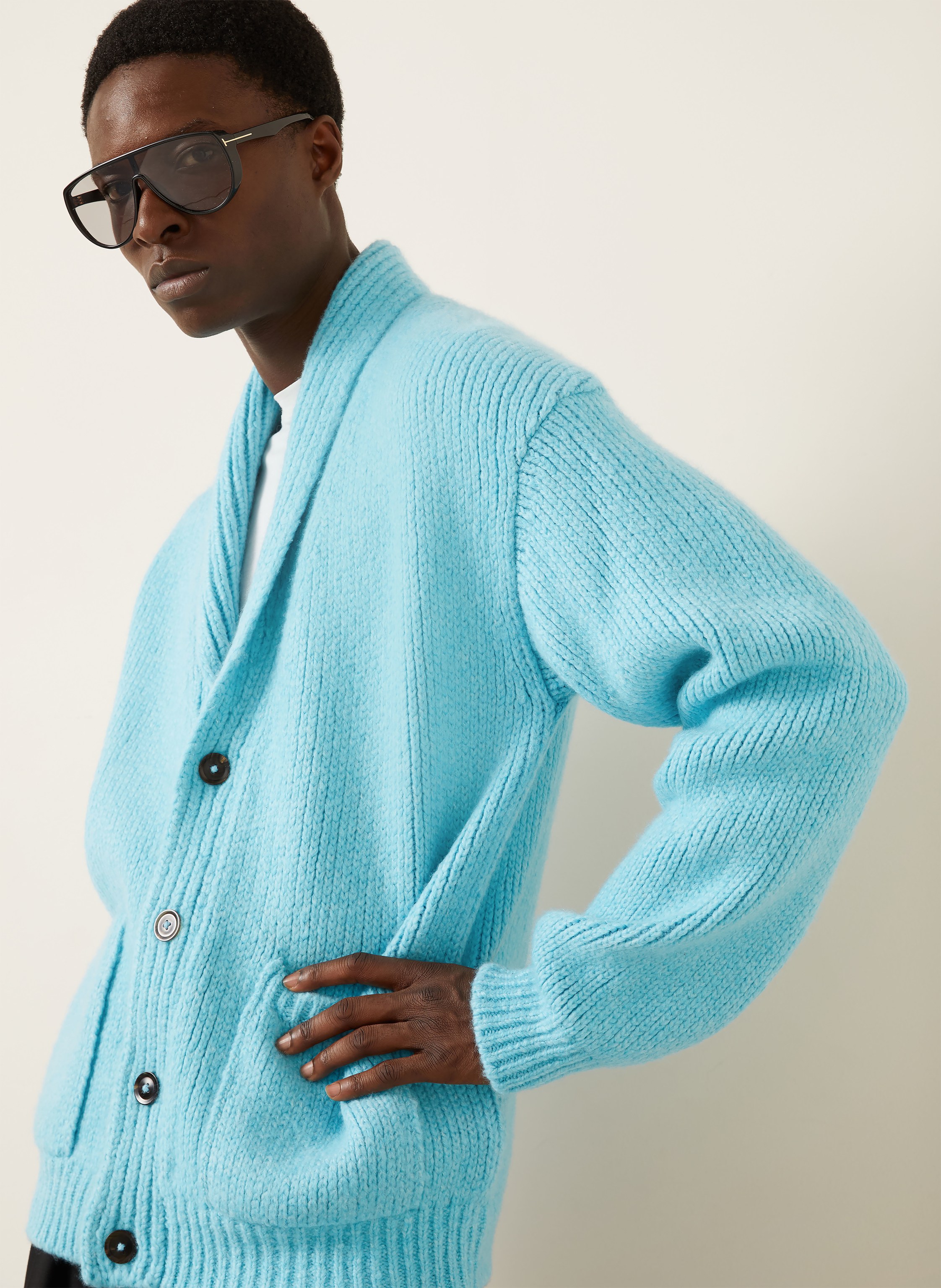 Thumbnail - Tom Ford Strickjacke Aus Cashmere blau