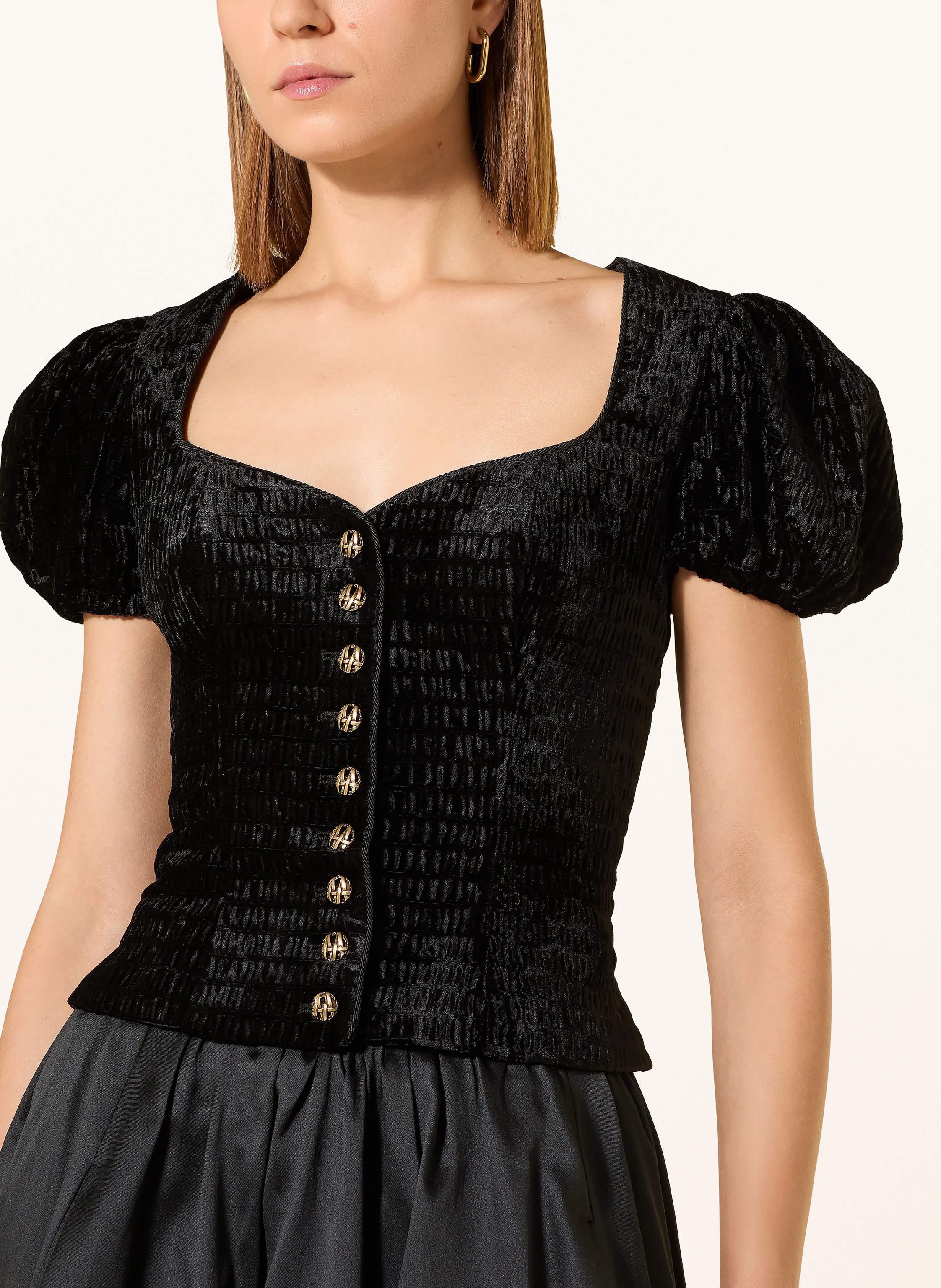 Thumbnail - Kinga Mathe Trachtenmieder Juna Aus Samt schwarz