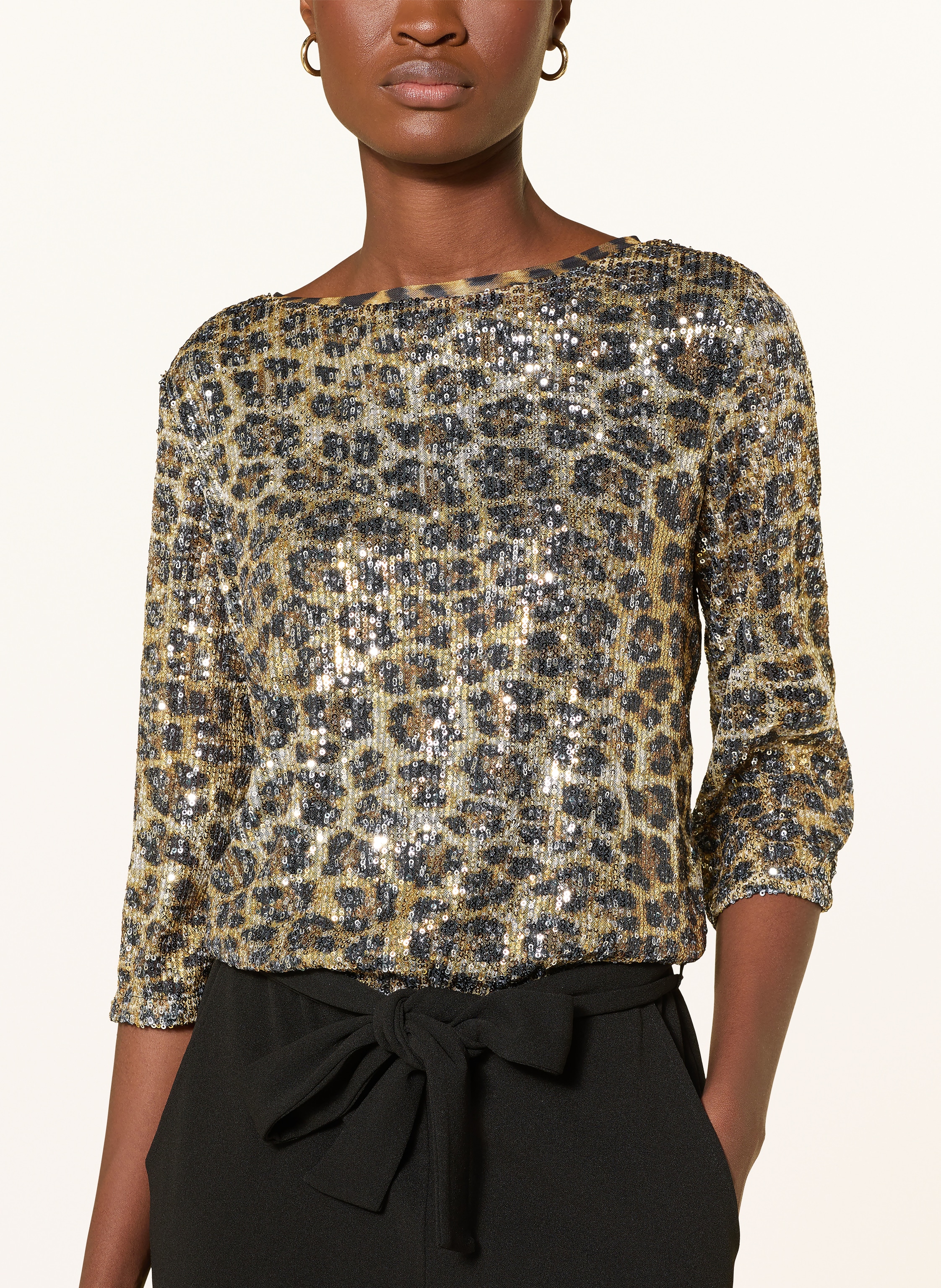 Thumbnail - Ana Alcazar Jumpsuit Mit 3/4-Arm Und Pailletten schwarz