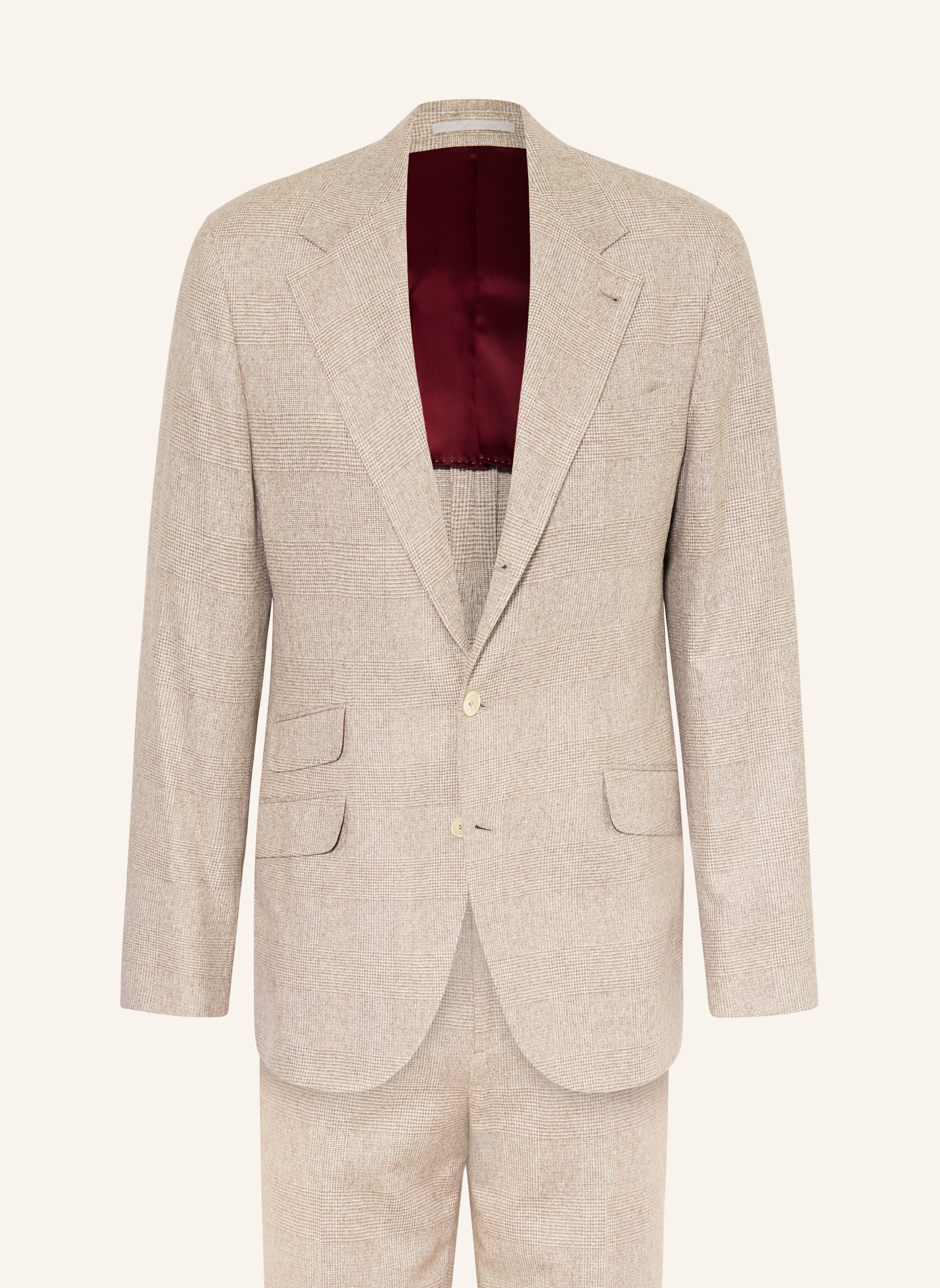 Brunello Cucinelli Brunello Cucinelli Anzug Slim Fit beige in BEIGE