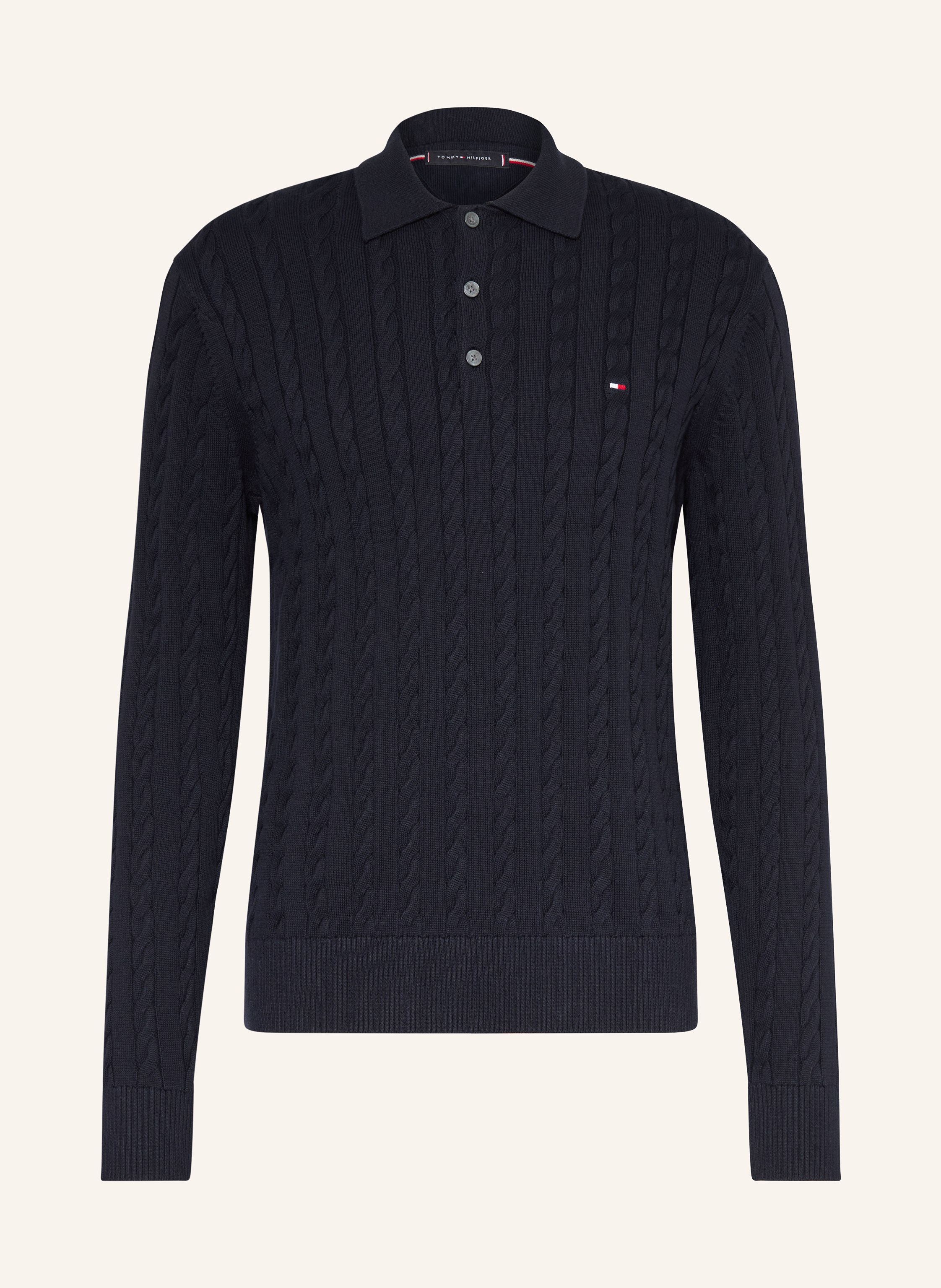 Tommy Hilfiger Strick-Poloshirt blau