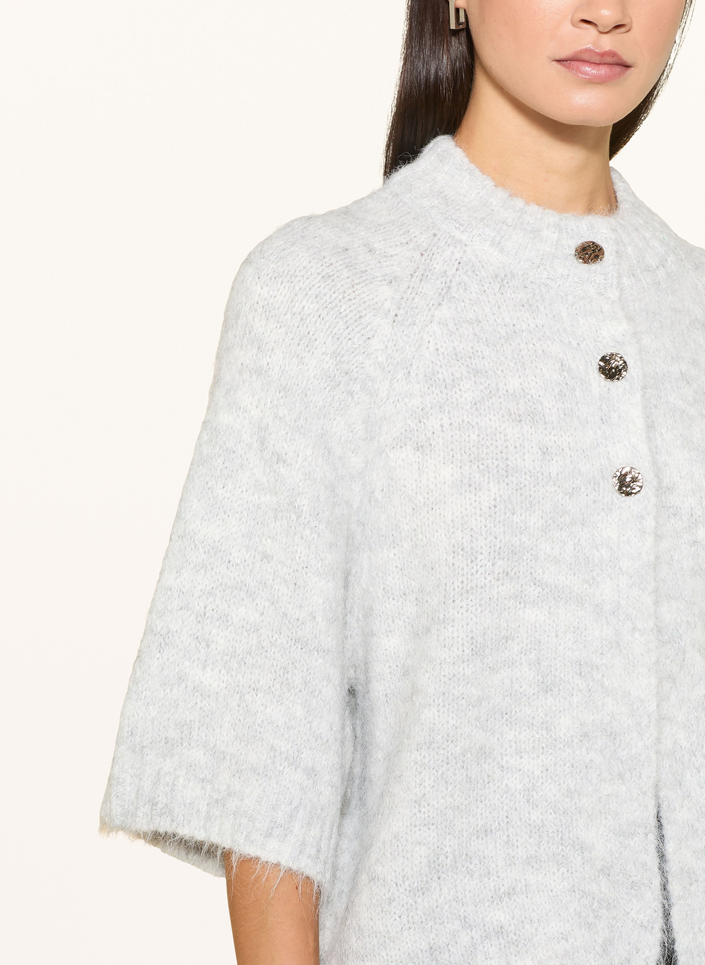 Thumbnail - Neo Noir Strickjacke Benuta Mit 3/4-Arm grau