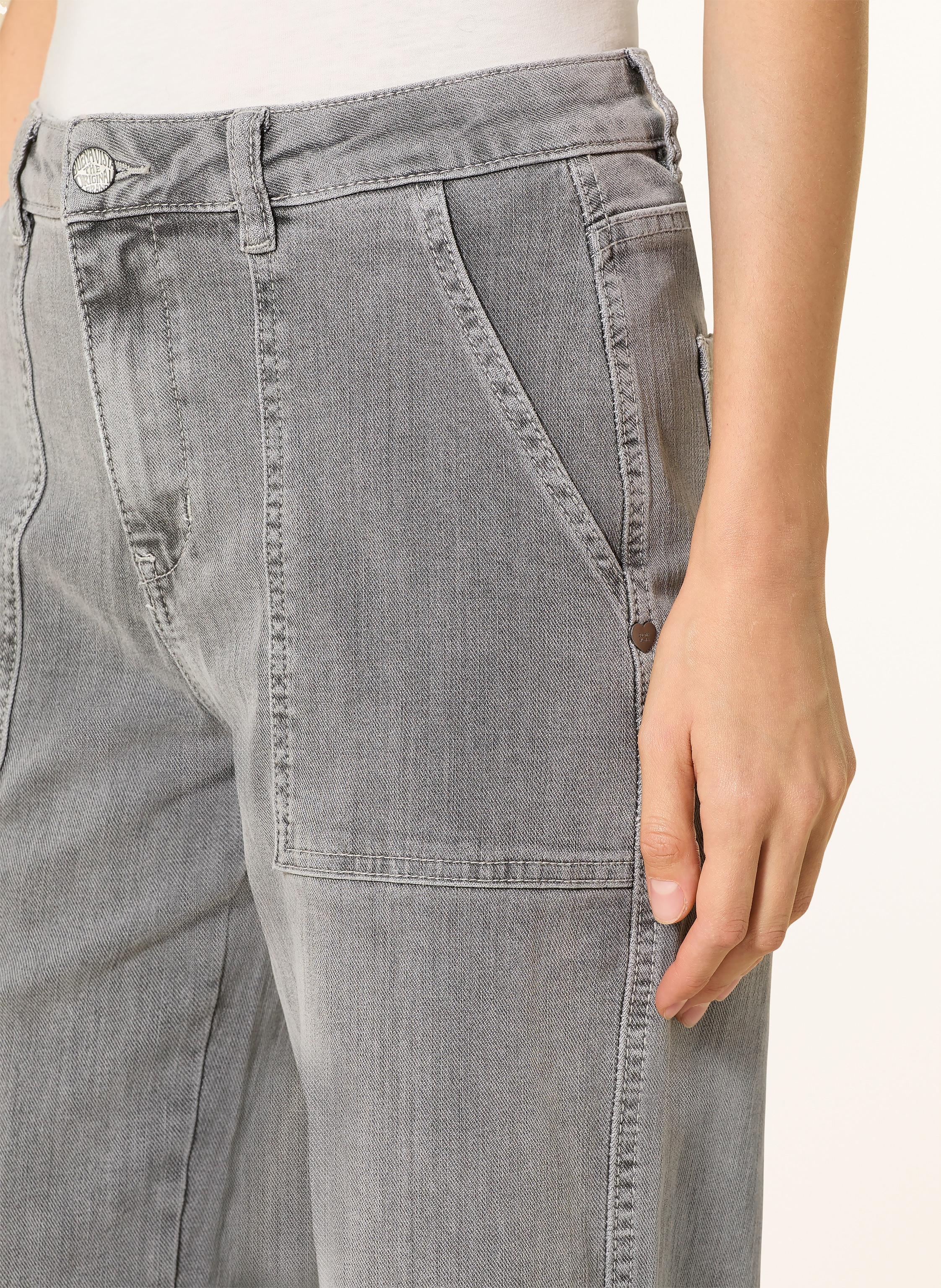 Thumbnail - Buena Vista Wide Leg Jeans Worker grau