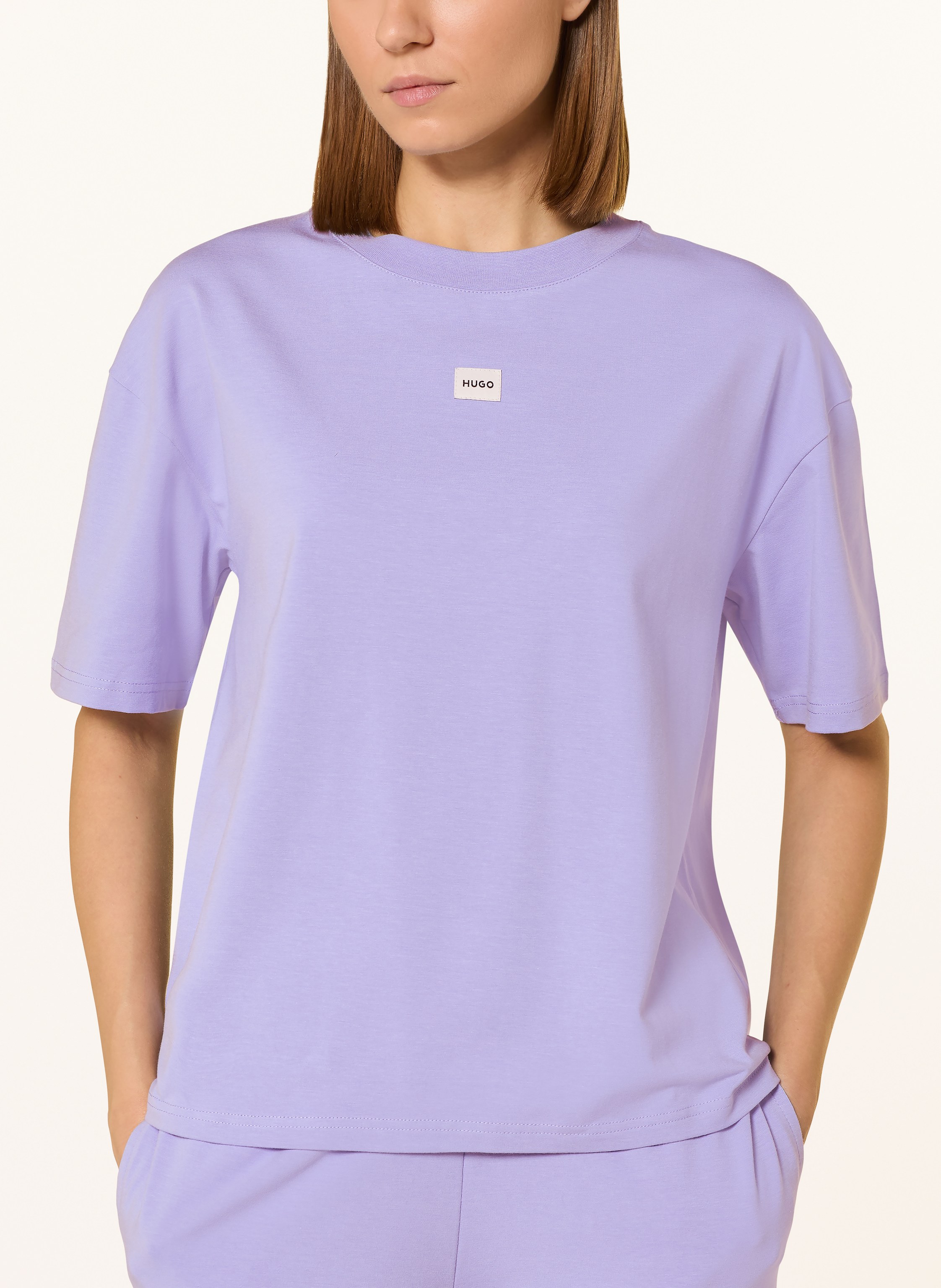 Thumbnail - Hugo Lounge-Shirt Signature lila