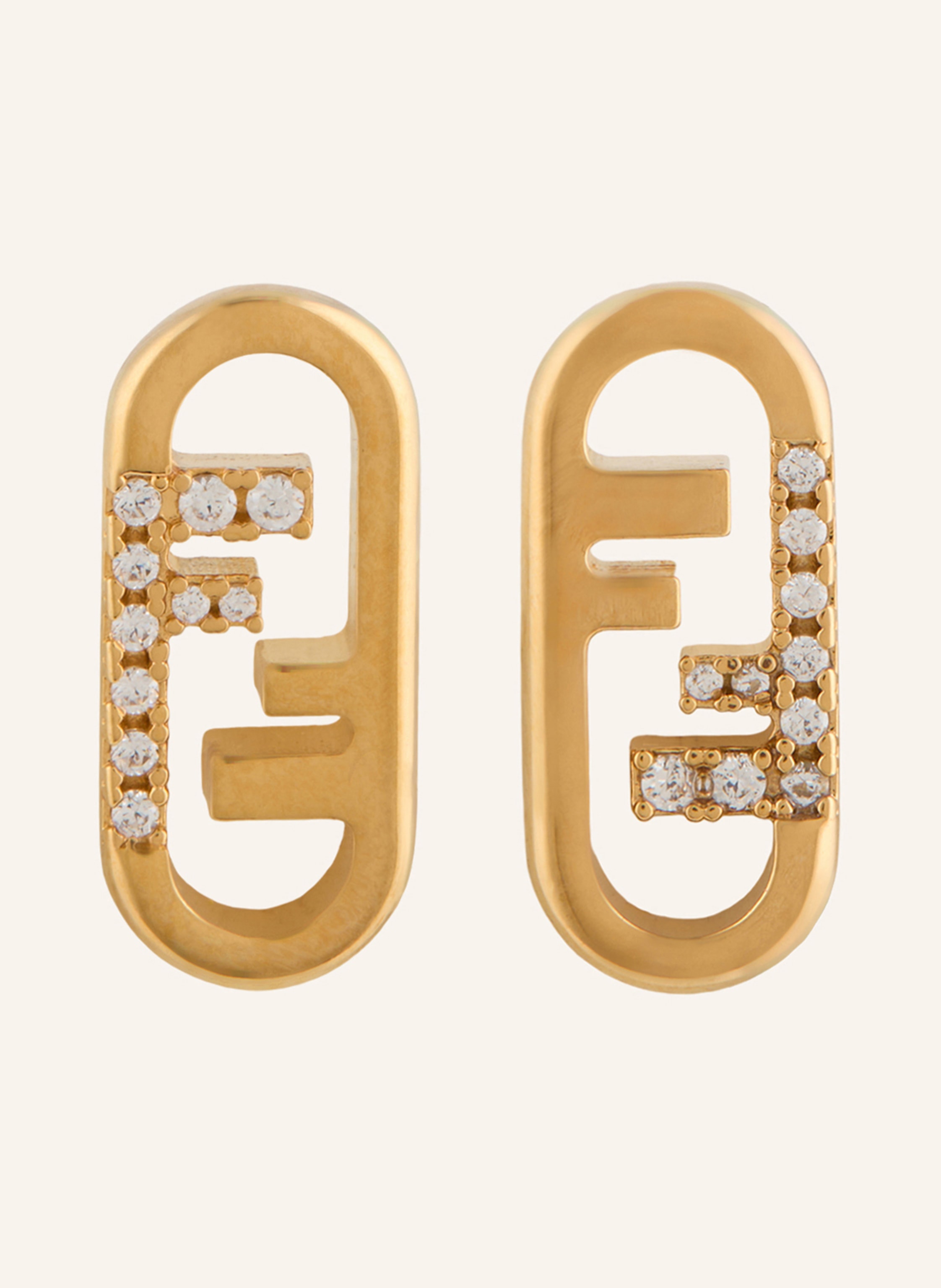 Fendi Fendi Ohrstecker O'lock gold in GOLD / WEISS