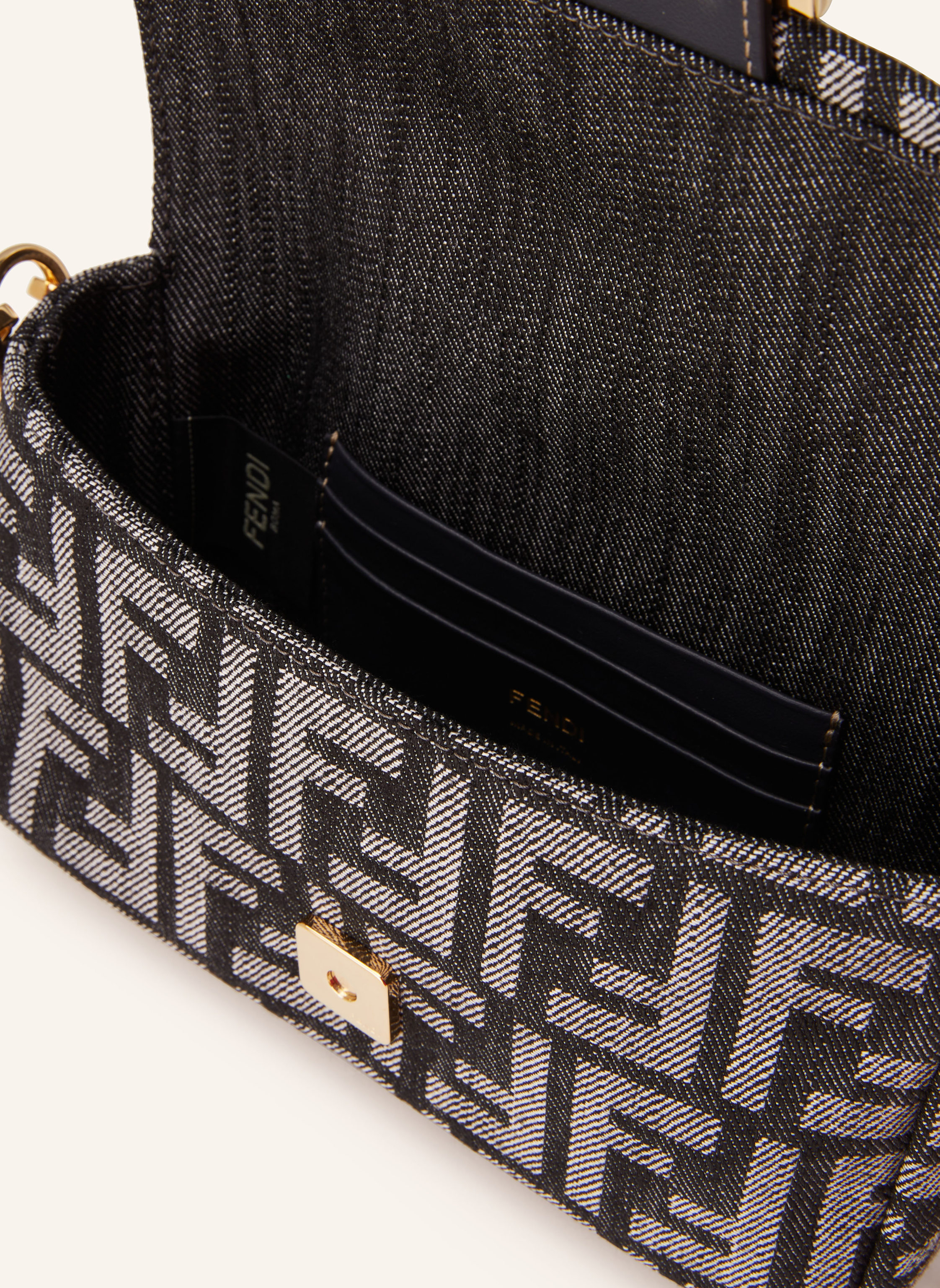 Thumbnail - Fendi Handtasche Mini Baguette blau