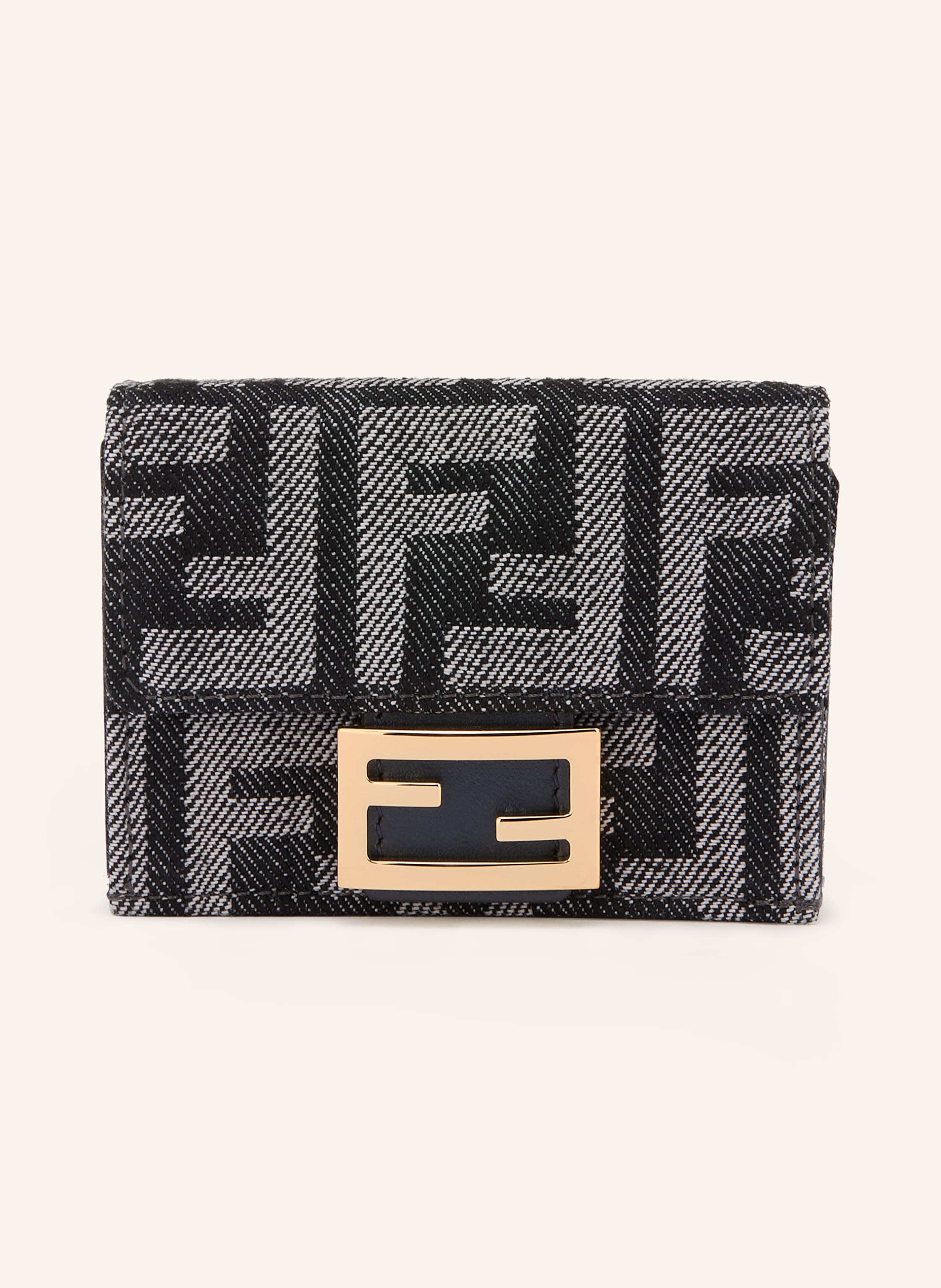 Fendi Fendi Geldbörse Baguette Micro blau in DUNKELGRAU / TAUPE
