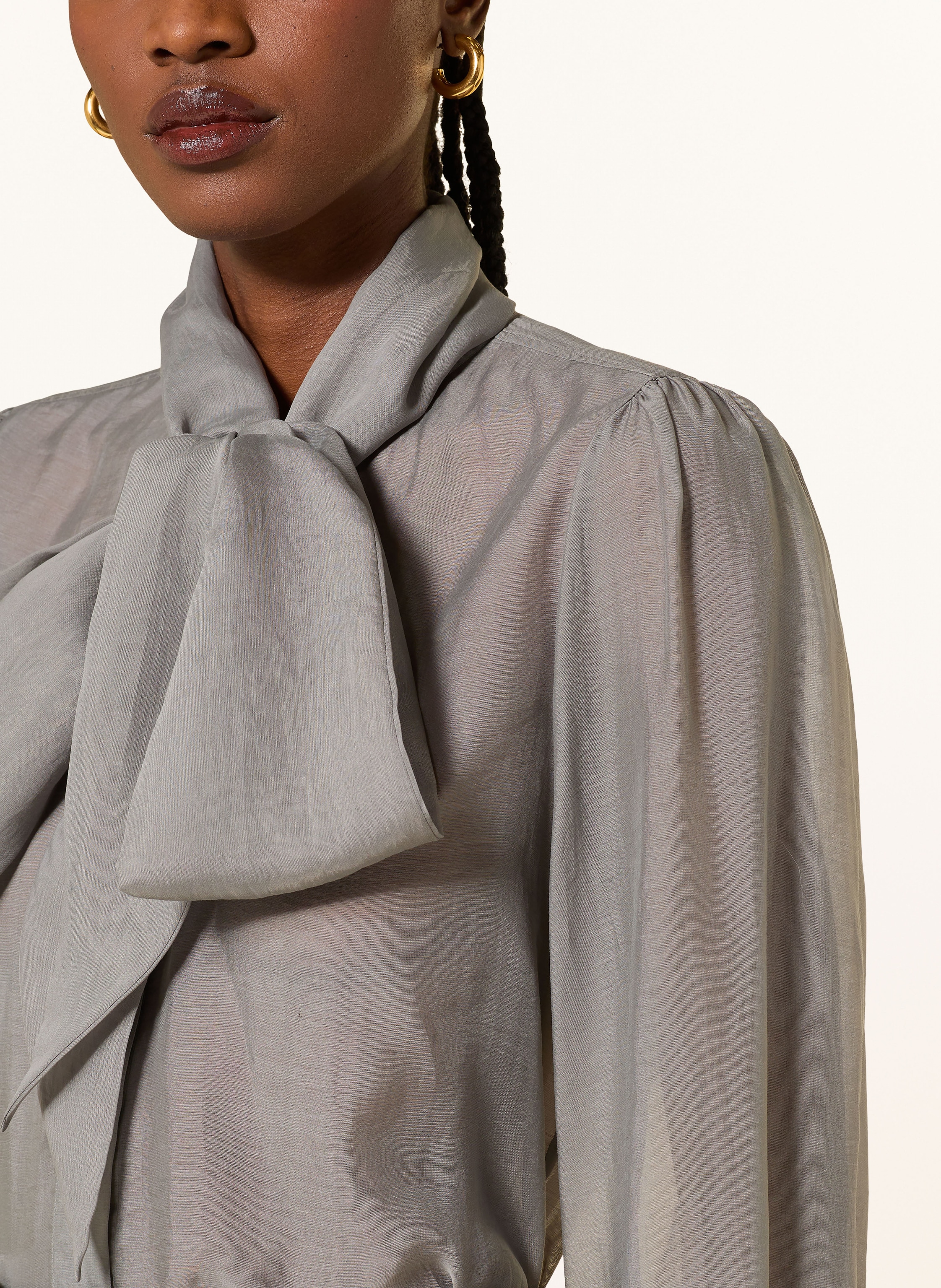 Thumbnail - Hugo Schluppenbluse Elegant grau