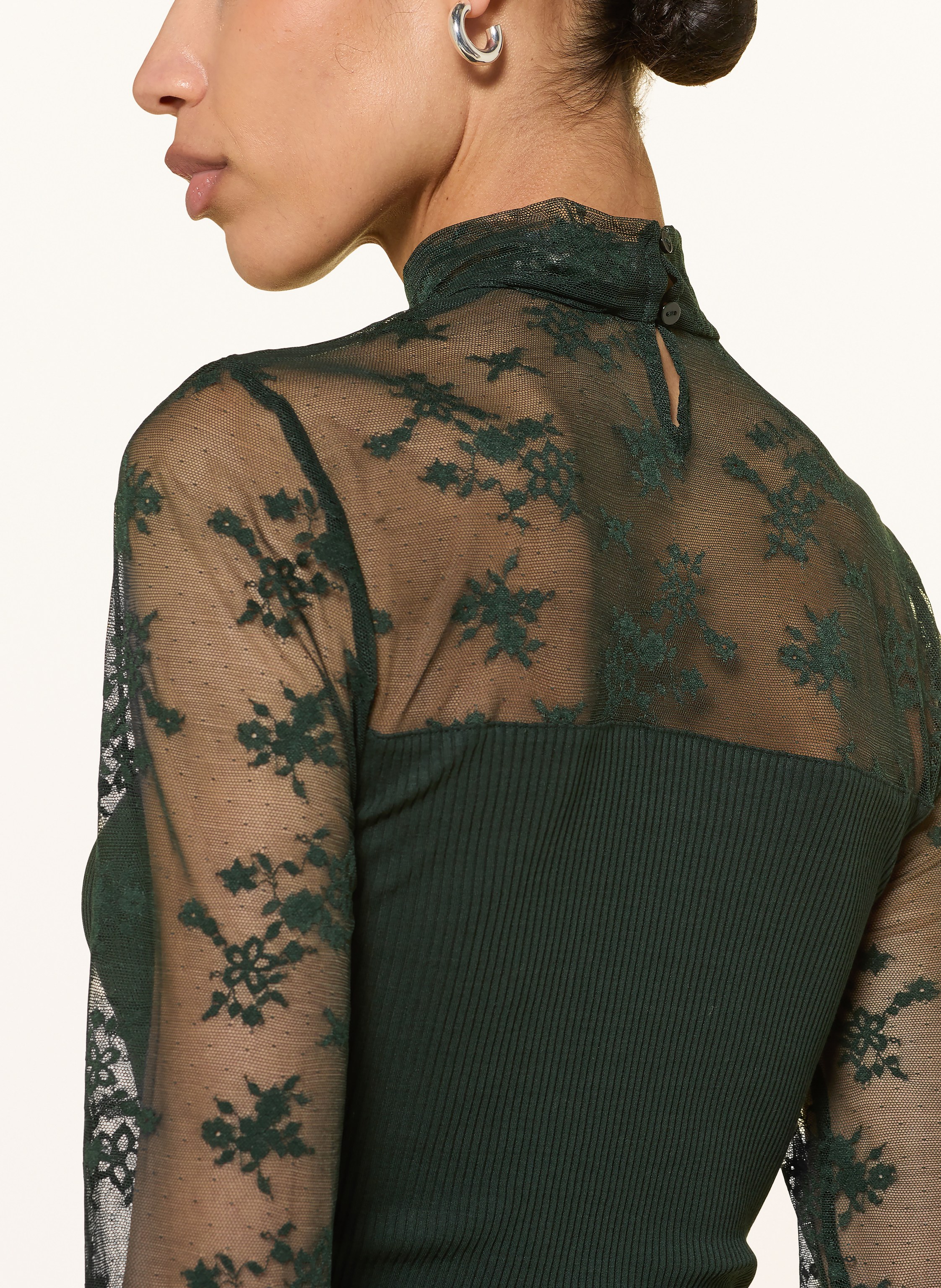 Thumbnail - Rosemunde Longsleeve Balta Im Materialmix gruen