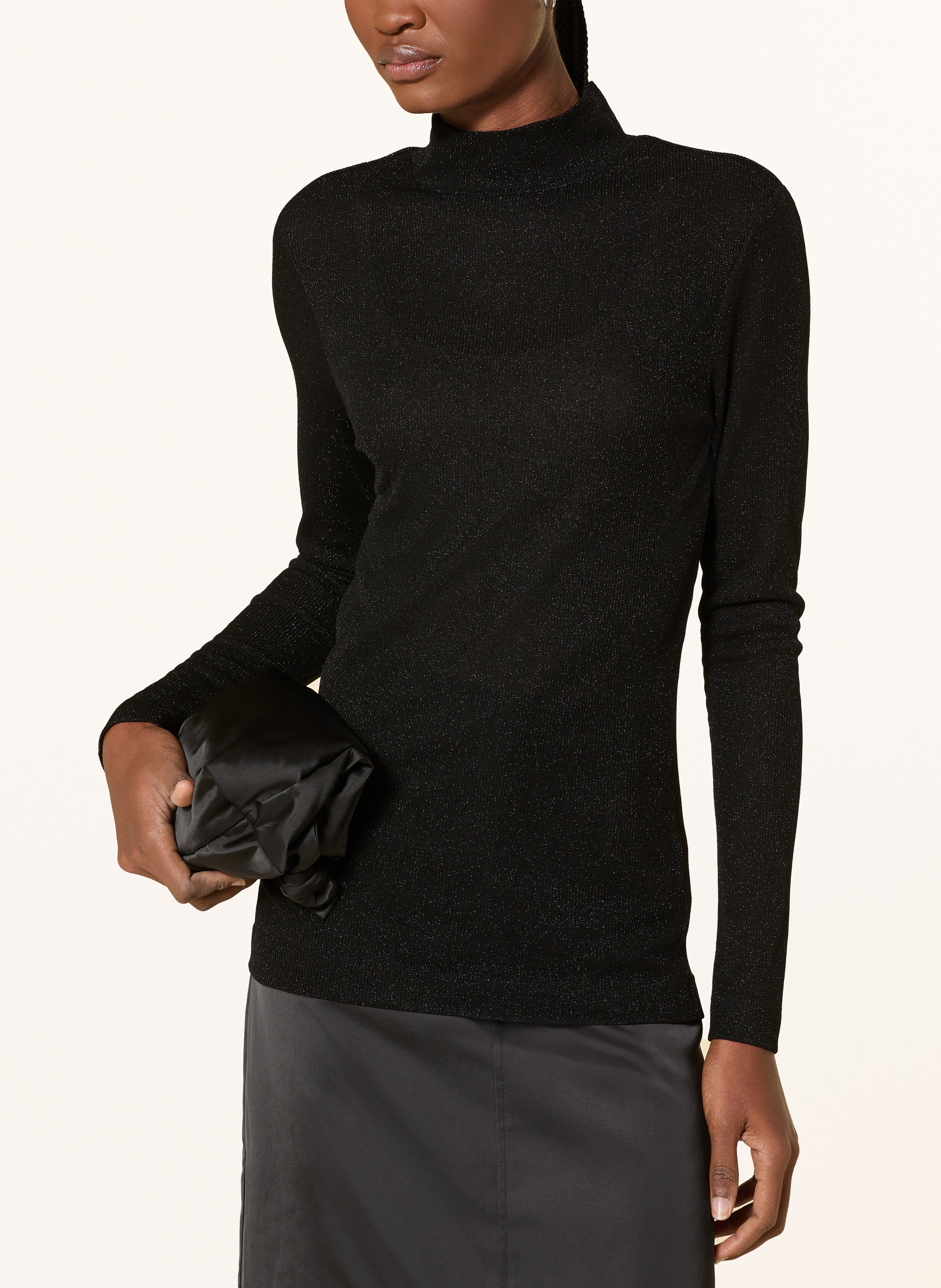 Thumbnail - Rich & Royal Longsleeve Mit Glitzergarn schwarz