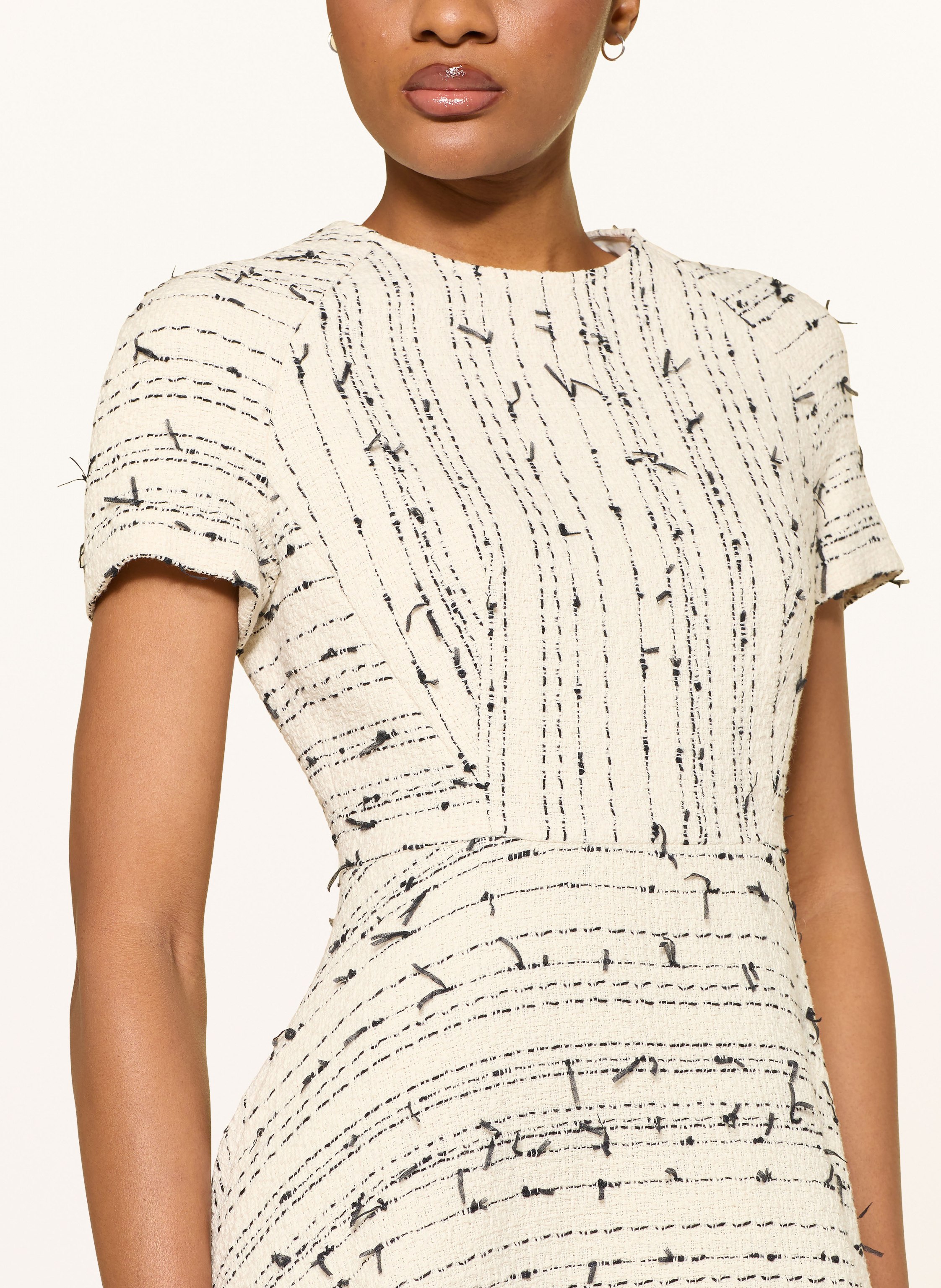 Thumbnail - Boss Bouclé-Kleid Datarni weiss