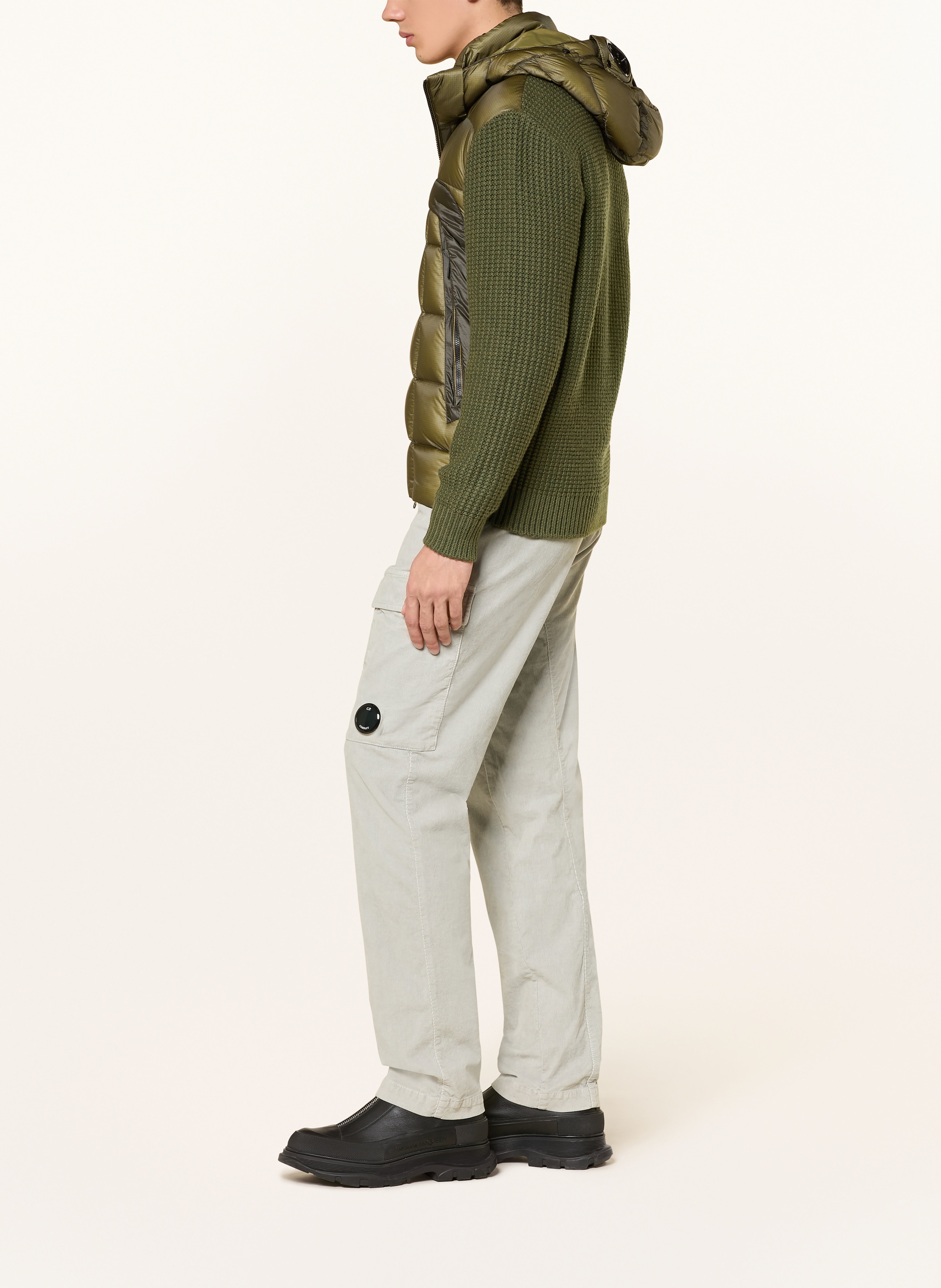 Thumbnail - C.P. Company Steppjacke Im Materialmix gruen