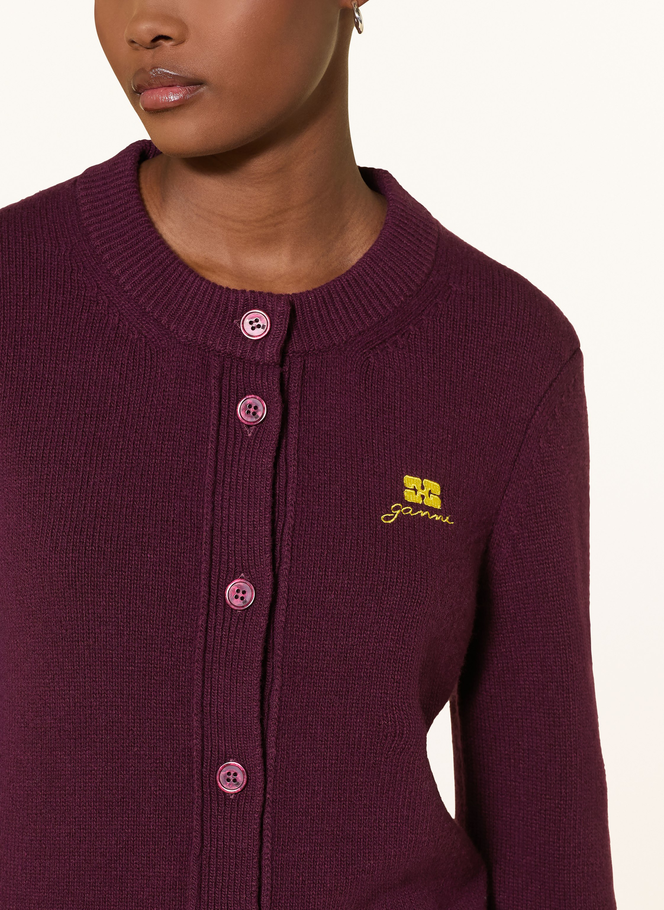 Thumbnail - Ganni Strickjacke rot