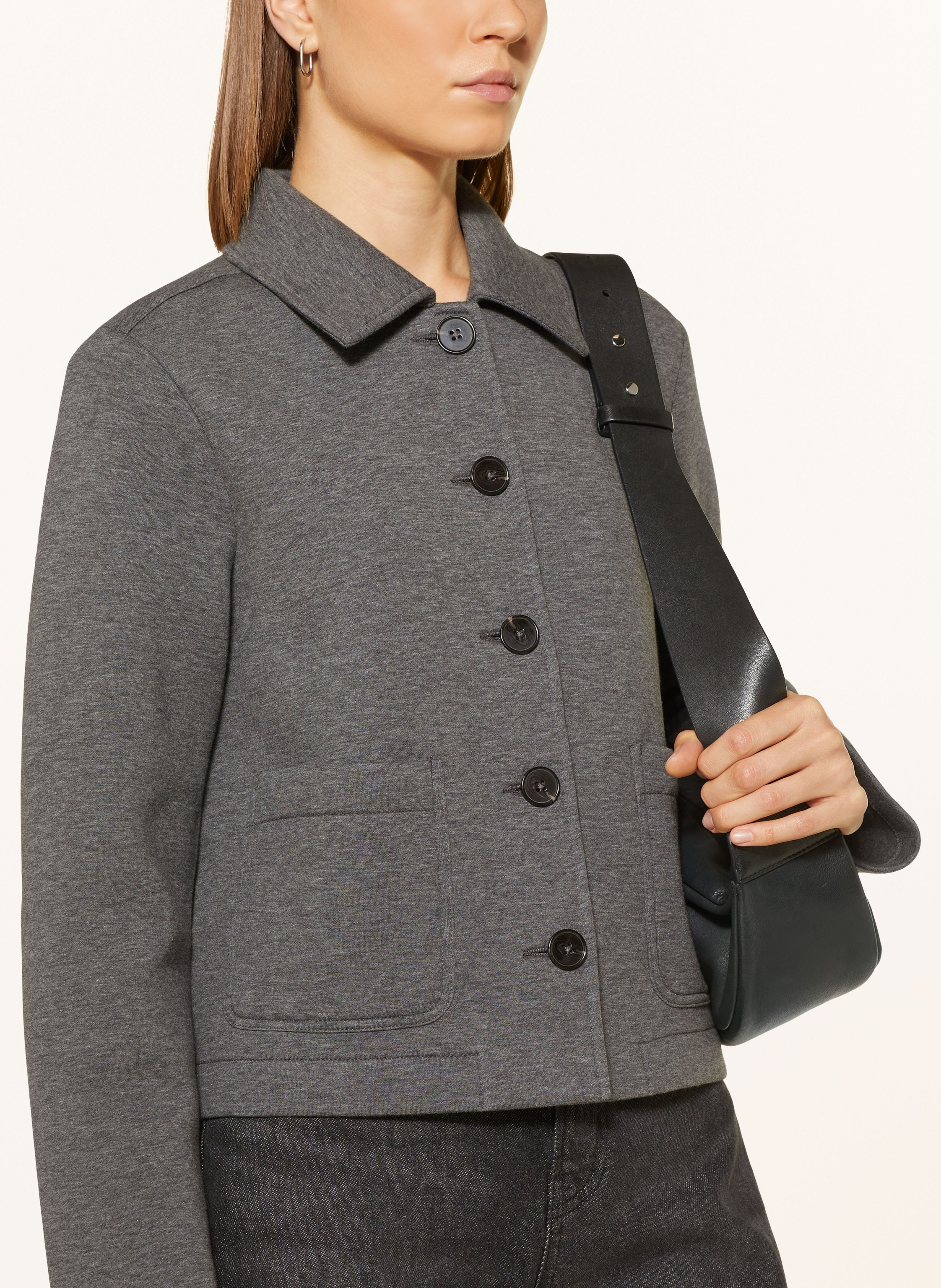 Thumbnail - Marc O'polo Kastenjacke Aus Jersey grau