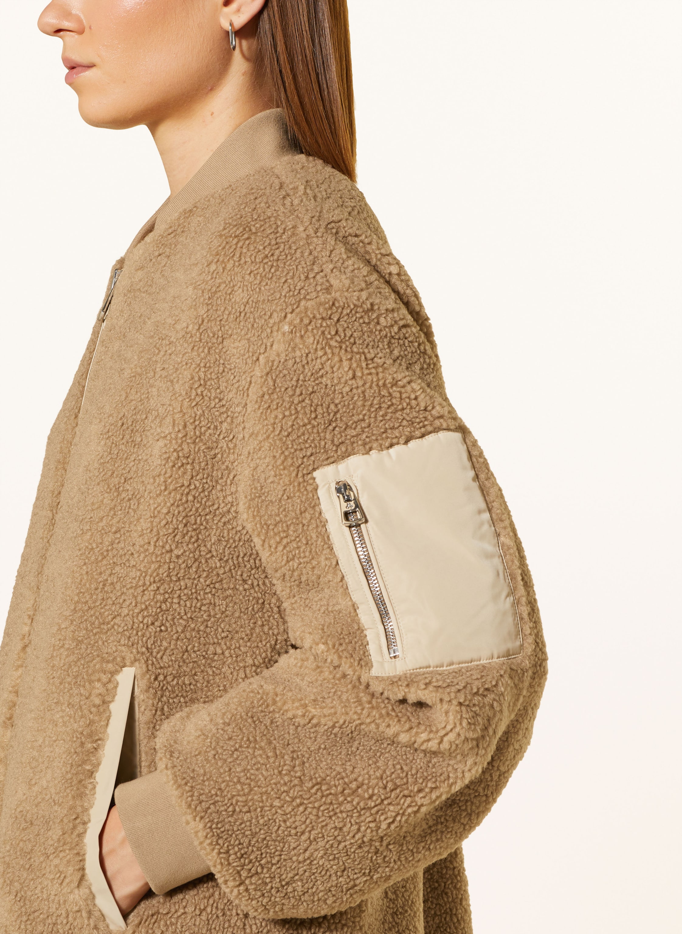 Thumbnail - Marc O'polo Teddyfell-Mantel braun