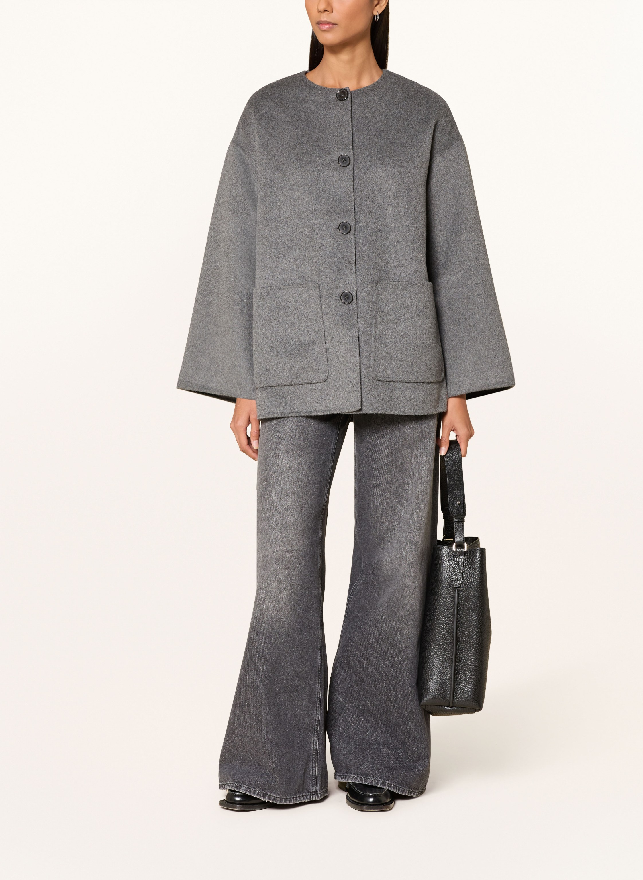 Thumbnail - Marc O'polo Jacke Mit Abnehmbarem Kragen grau