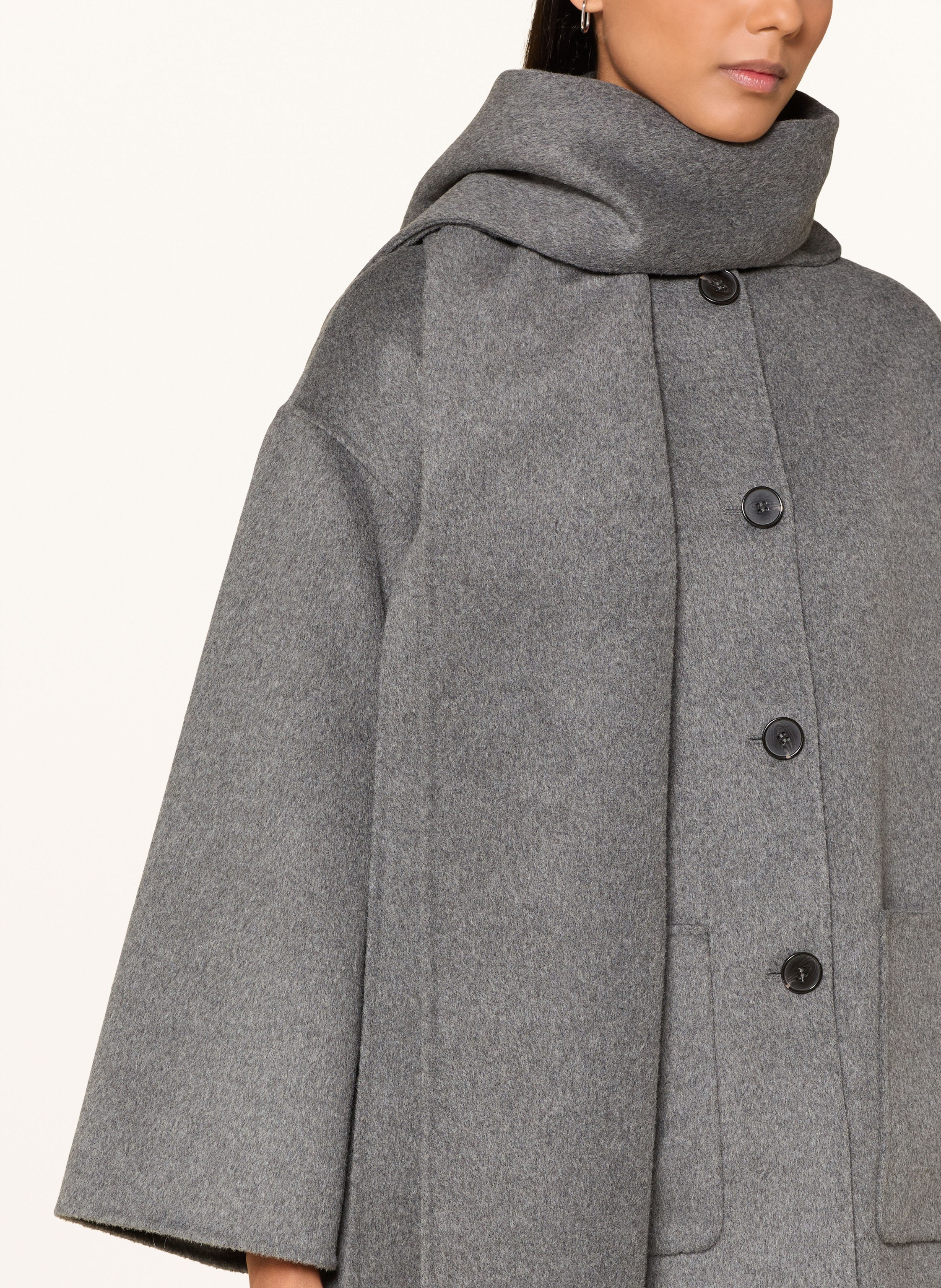 Thumbnail - Marc O'polo Jacke Mit Abnehmbarem Kragen grau