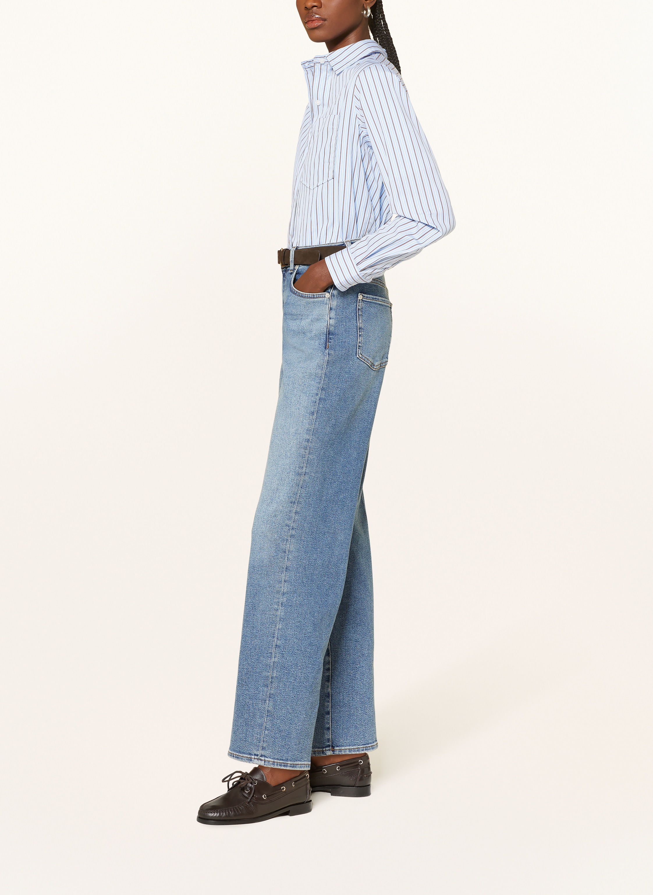 Thumbnail - 7 For All Mankind Straight Jeans Stovepipe blau