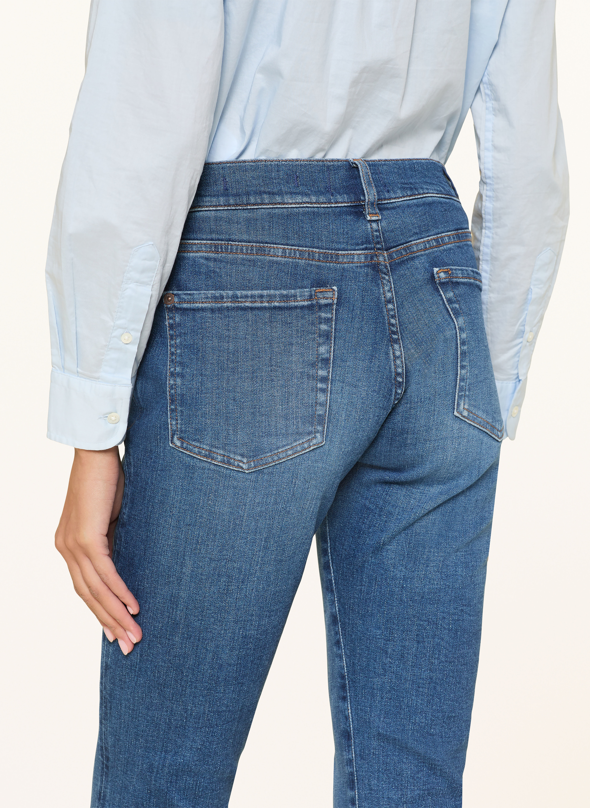 Thumbnail - 7 For All Mankind Cropped Jeans Moonwater blau