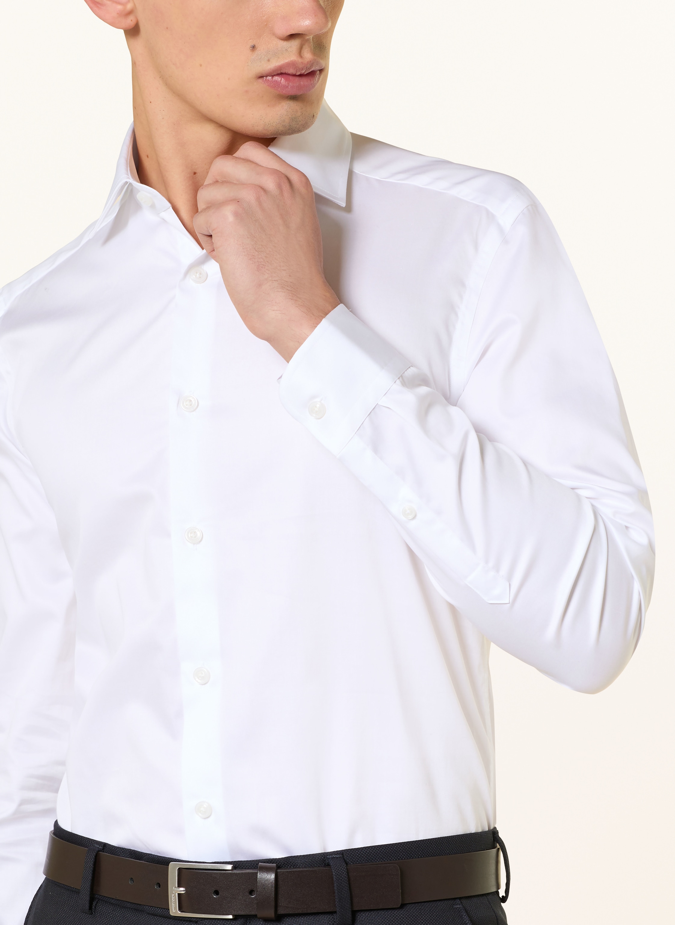 Thumbnail - Reiss Satinhemd Remote Slim Fit weiss