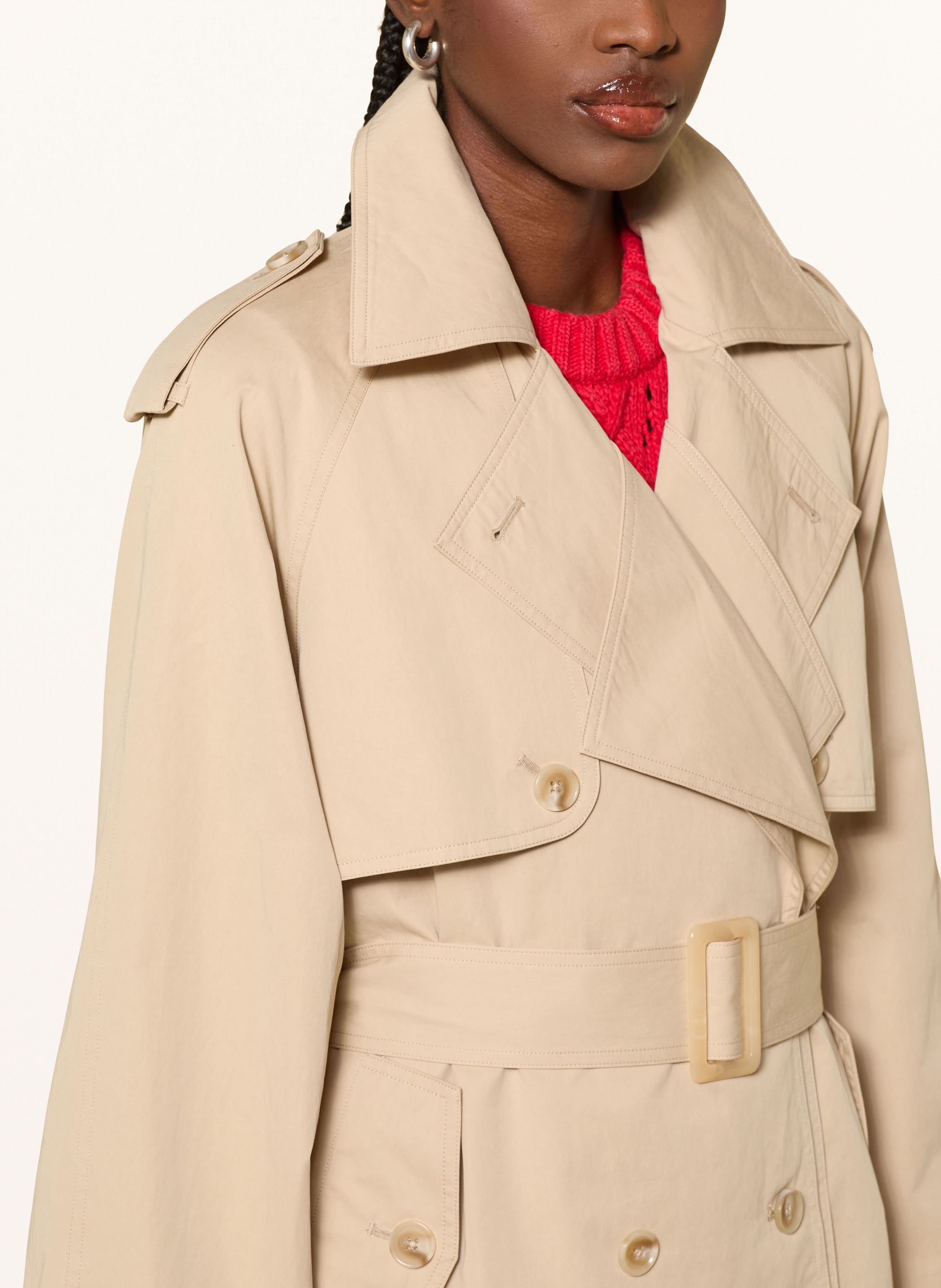 Thumbnail - Mrs & Hugs Trench-Jacke beige