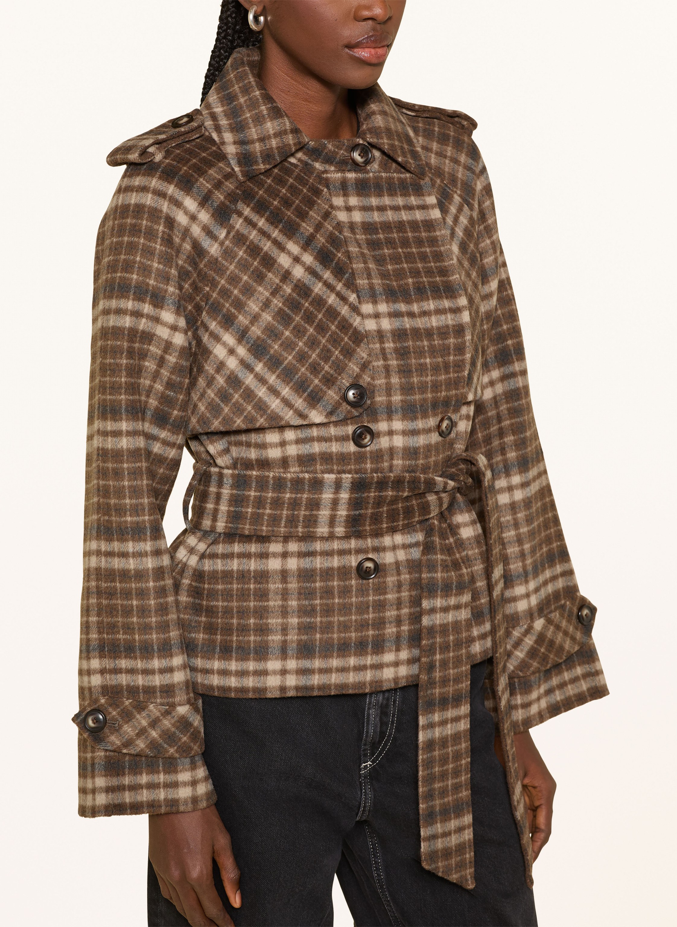 Thumbnail - Mrs & Hugs Trench-Jacke braun