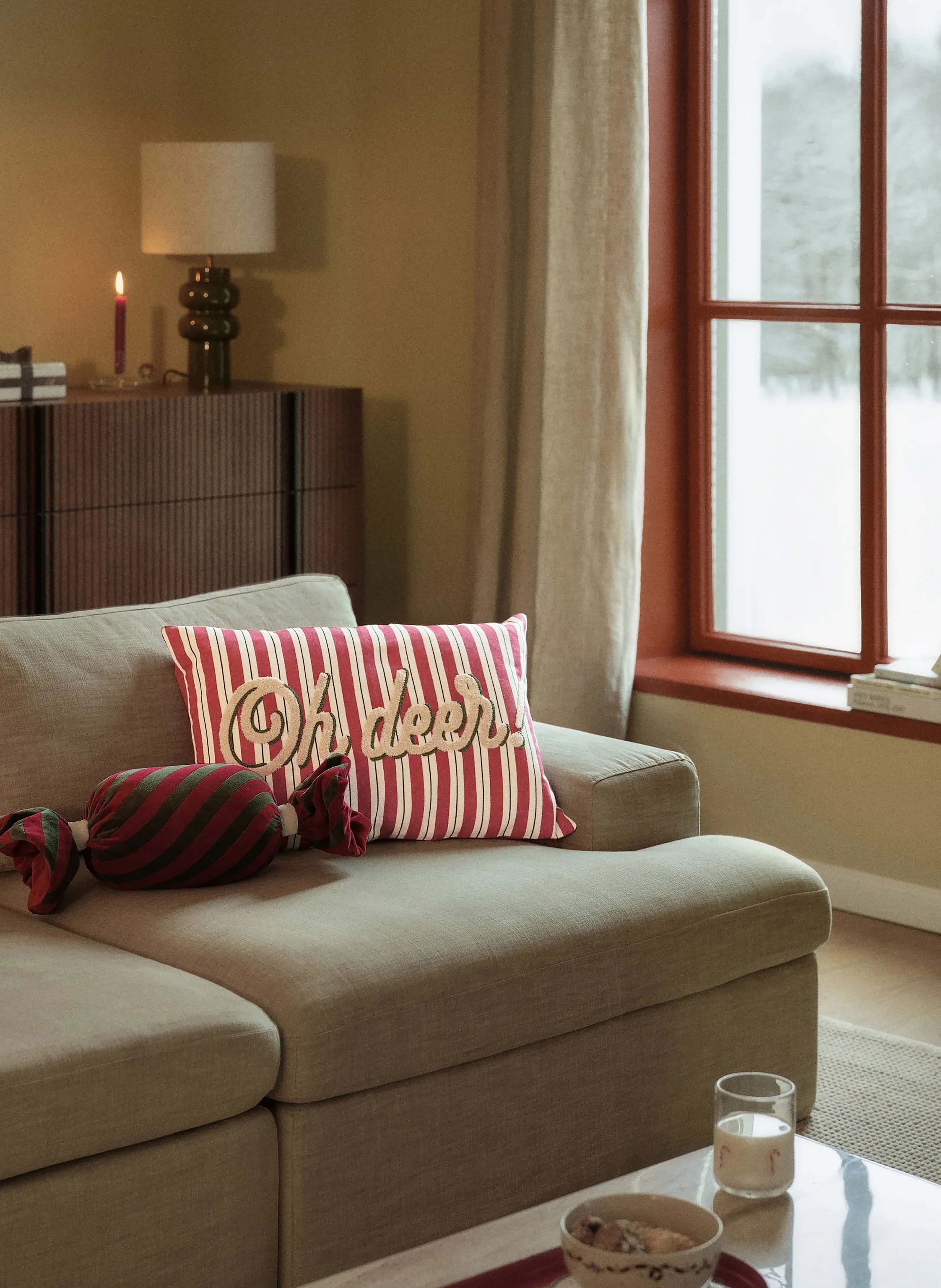 Thumbnail - Westwing Collection Dekokissenhülle Talvi rot