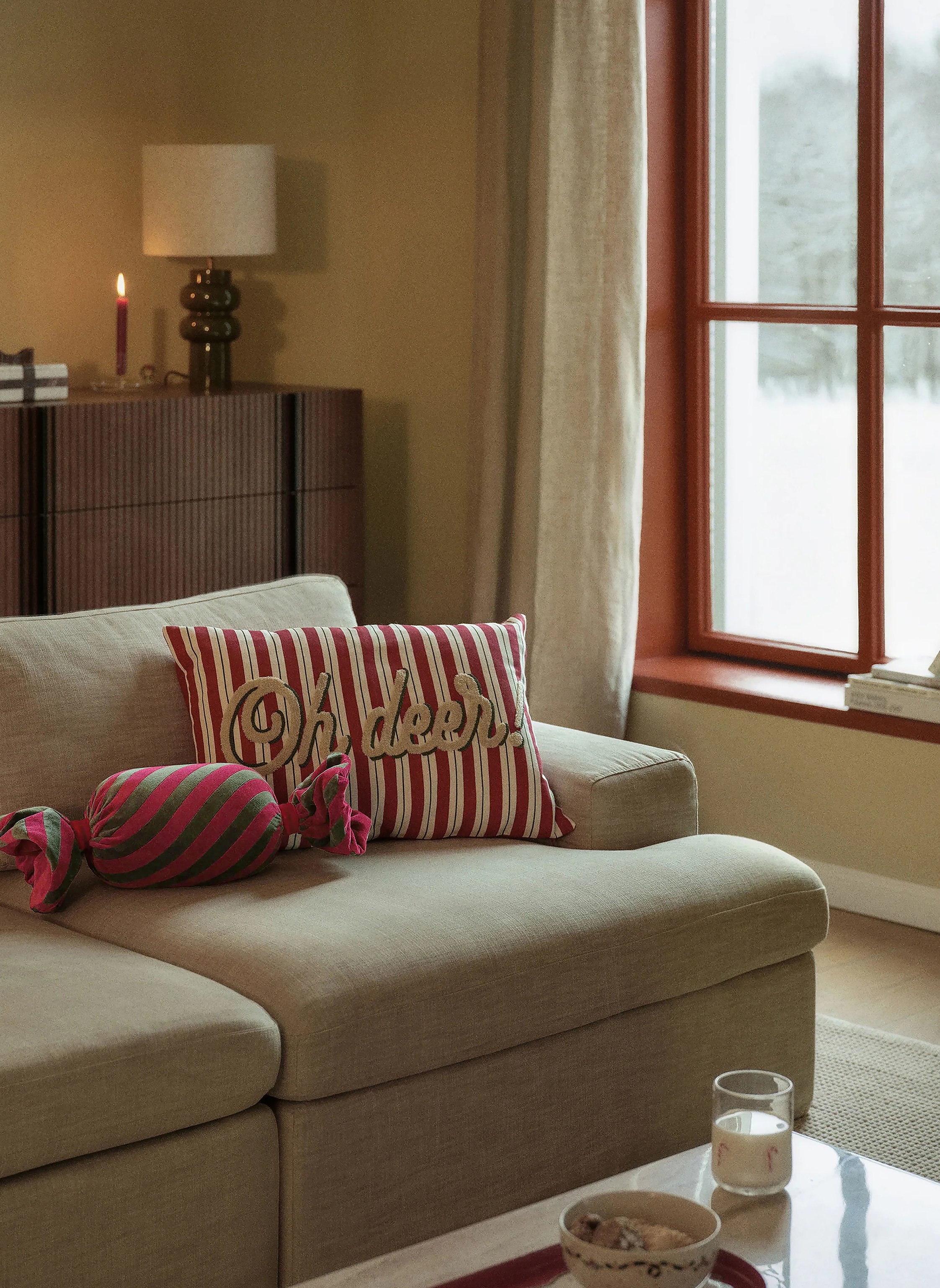 Thumbnail - Westwing Collection Dekokissen Bombom Aus Samt rot