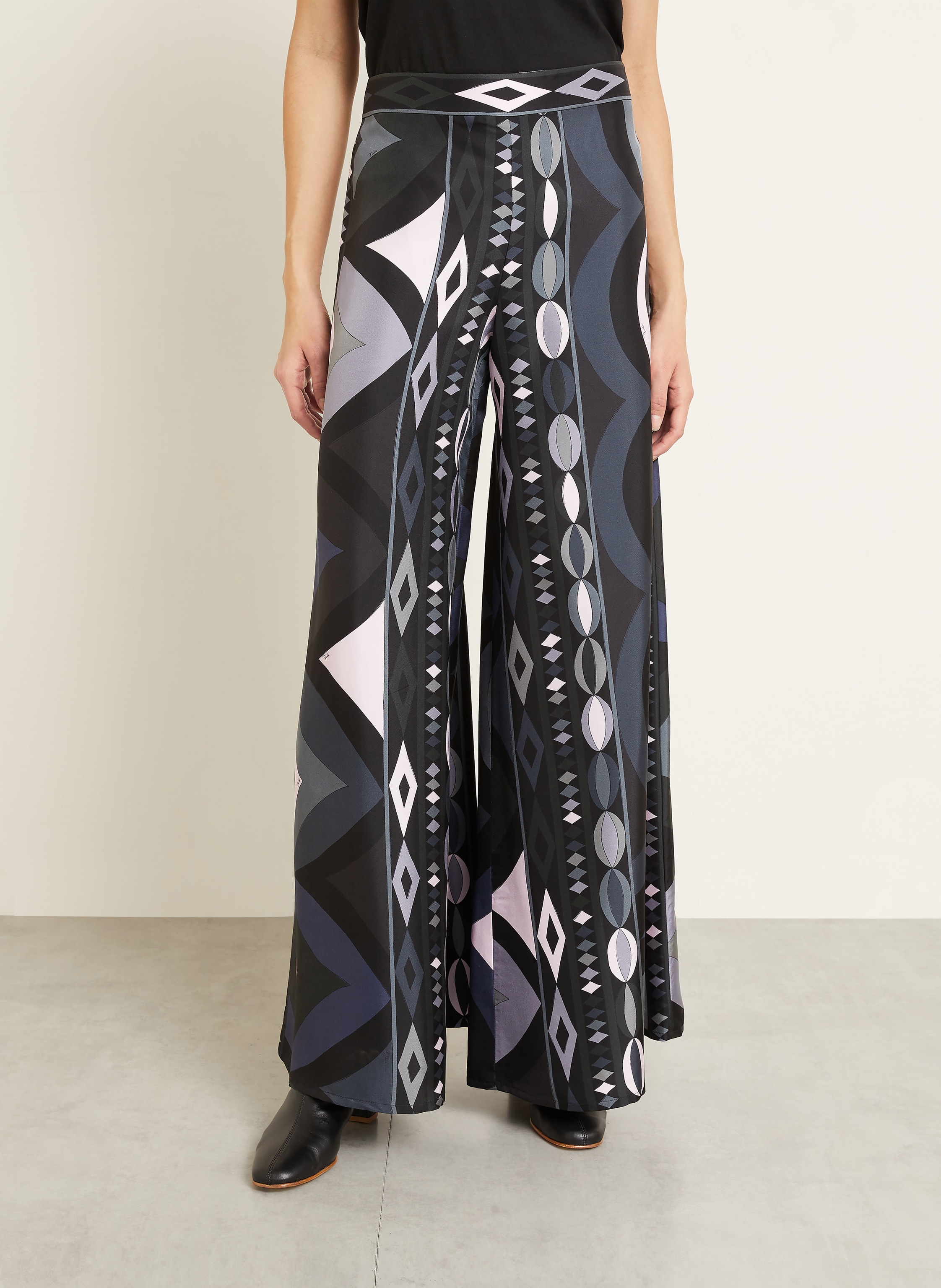 Thumbnail - Pucci Marlenehose Aus Seide schwarz