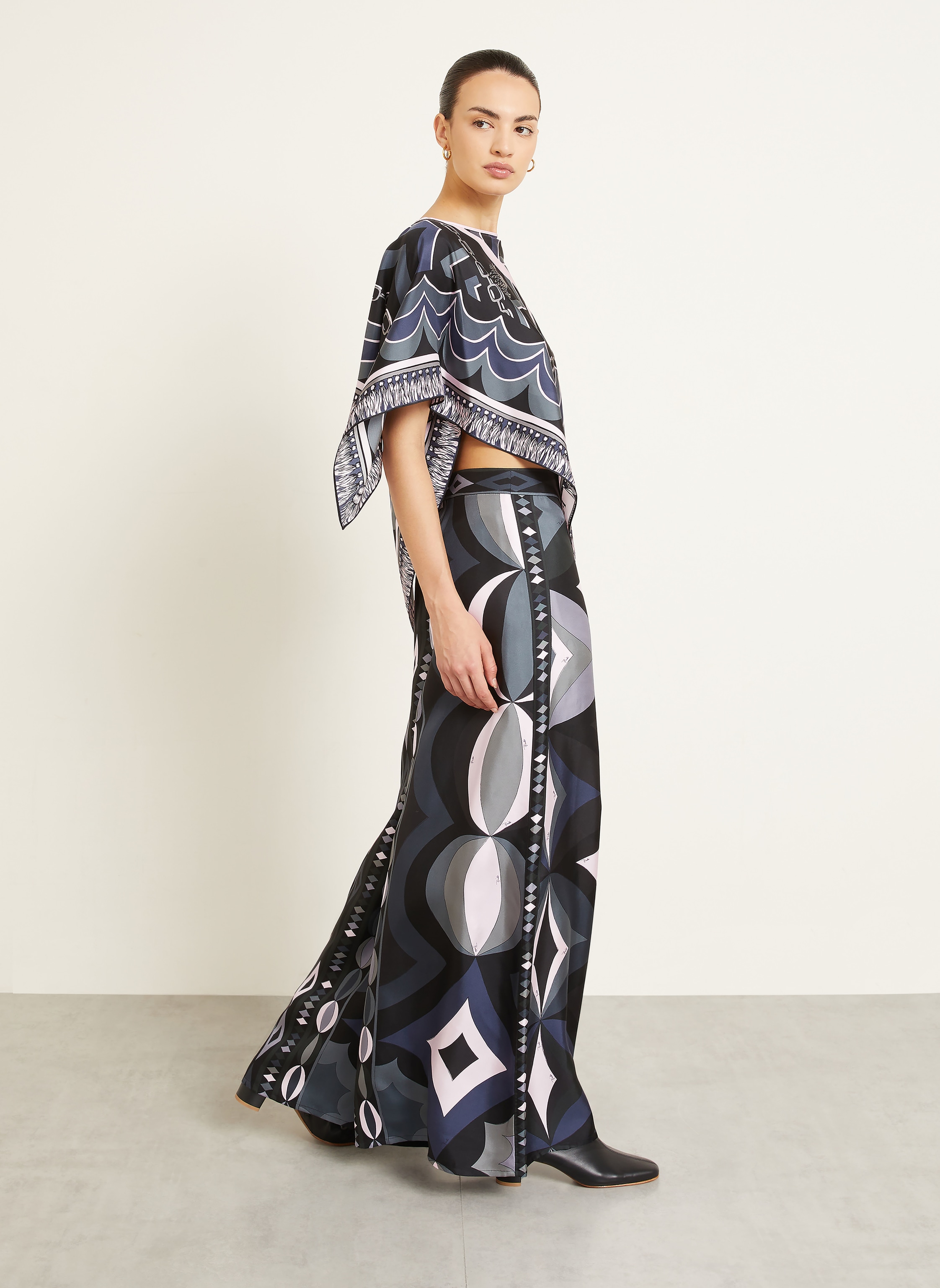 Thumbnail - Pucci Marlenehose Aus Seide schwarz