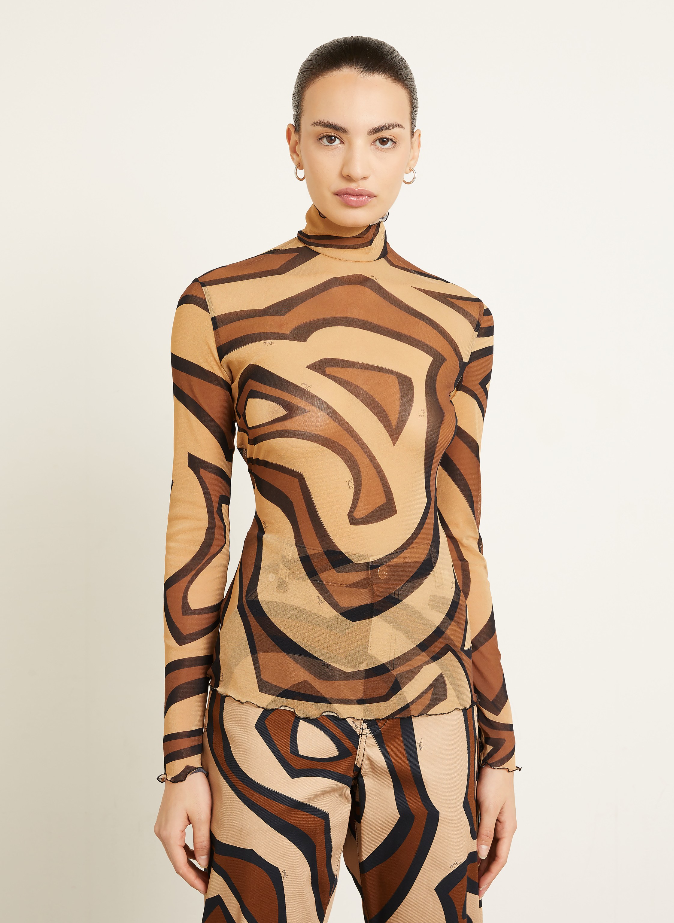 Thumbnail - Pucci Longsleeve Aus Mesh gold