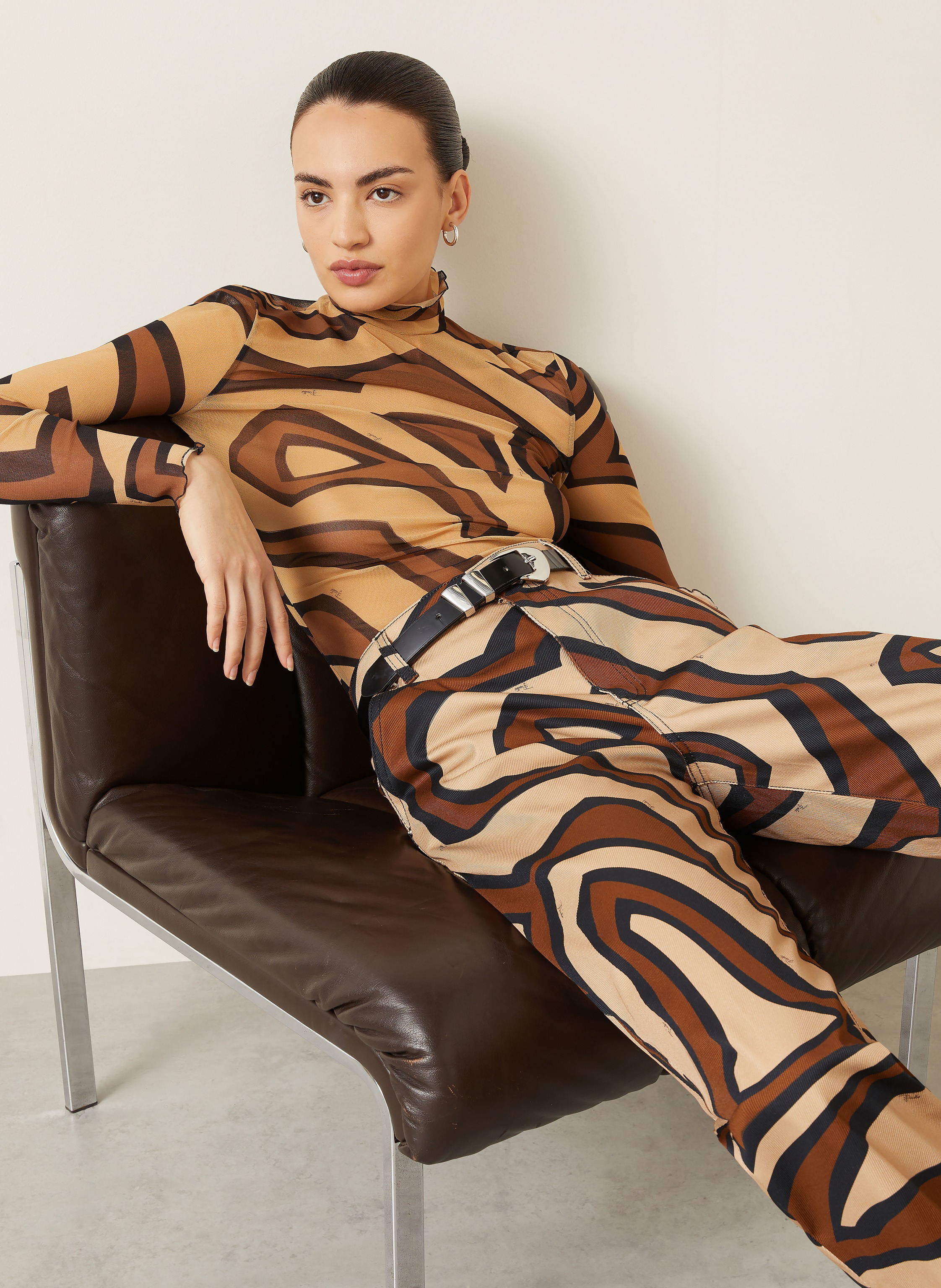 Thumbnail - Pucci Longsleeve Aus Mesh gold