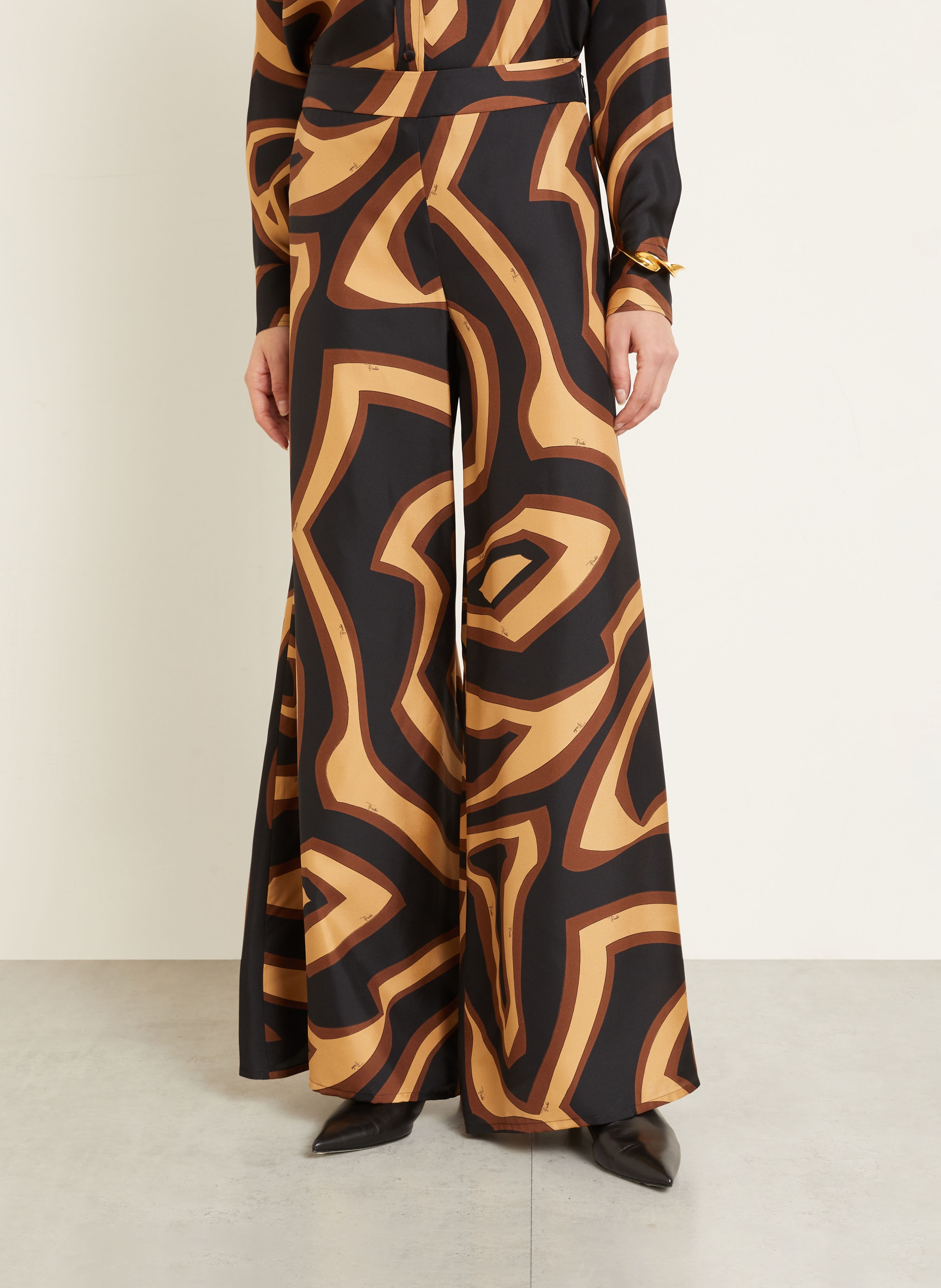 Thumbnail - Pucci Marlenehose Aus Seide schwarz