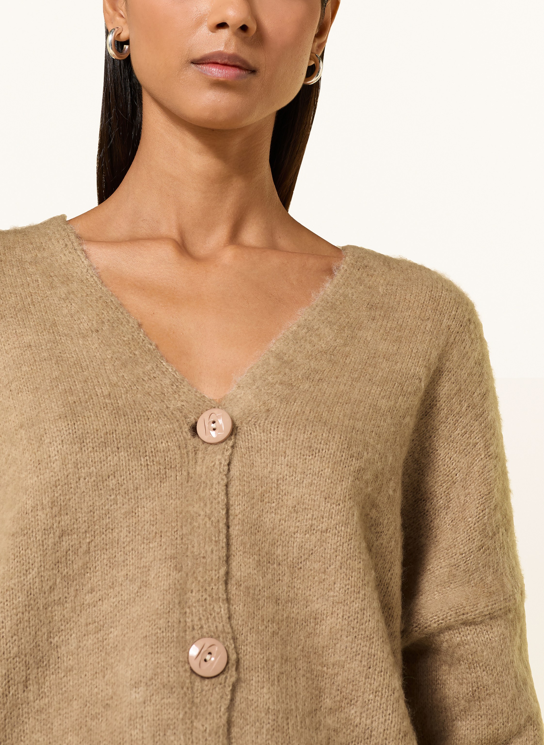 Thumbnail - Miss Goodlife Strickjacke Mit Alpaka braun