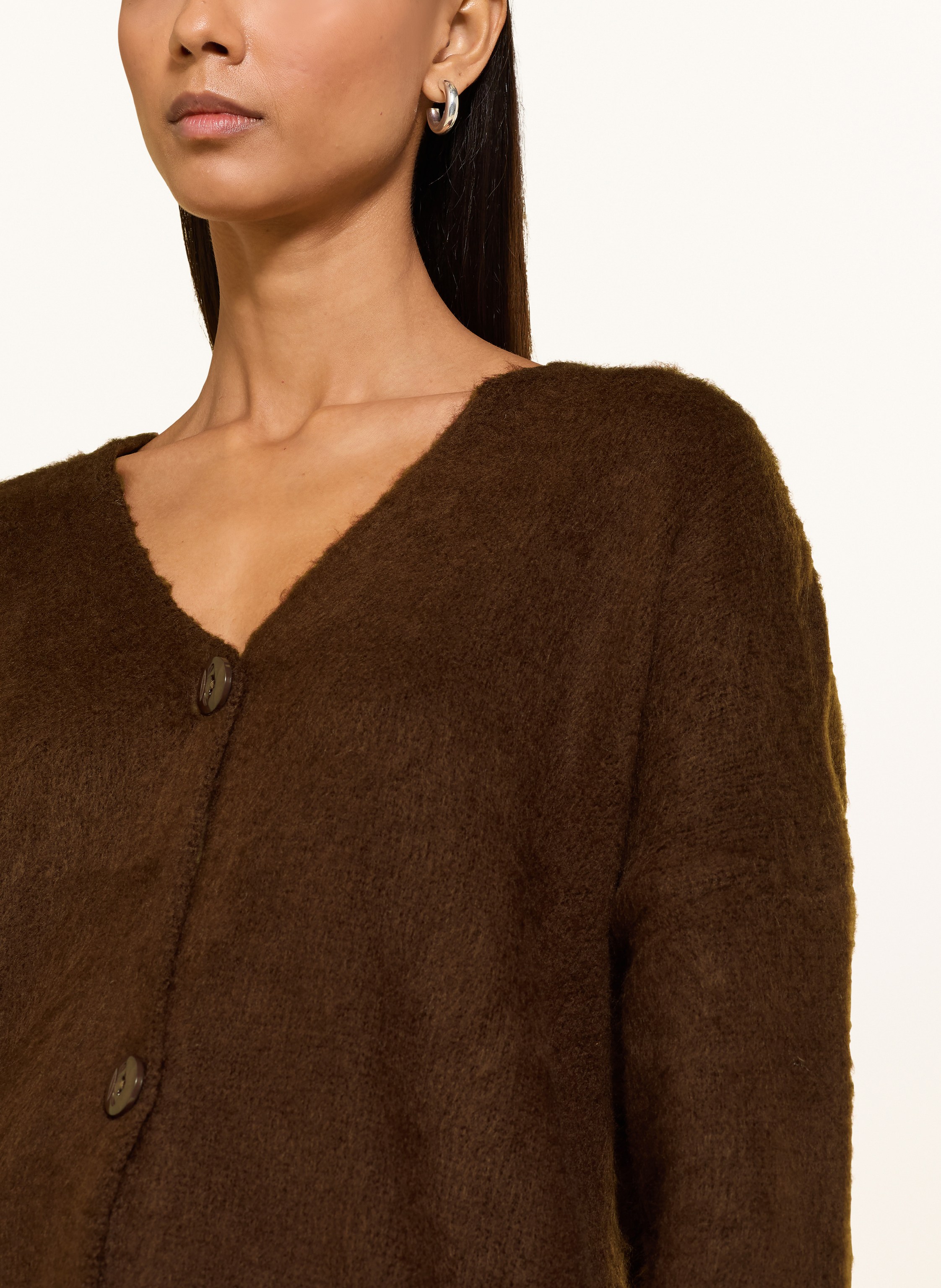 Thumbnail - Miss Goodlife Strickjacke Mit Alpaka braun