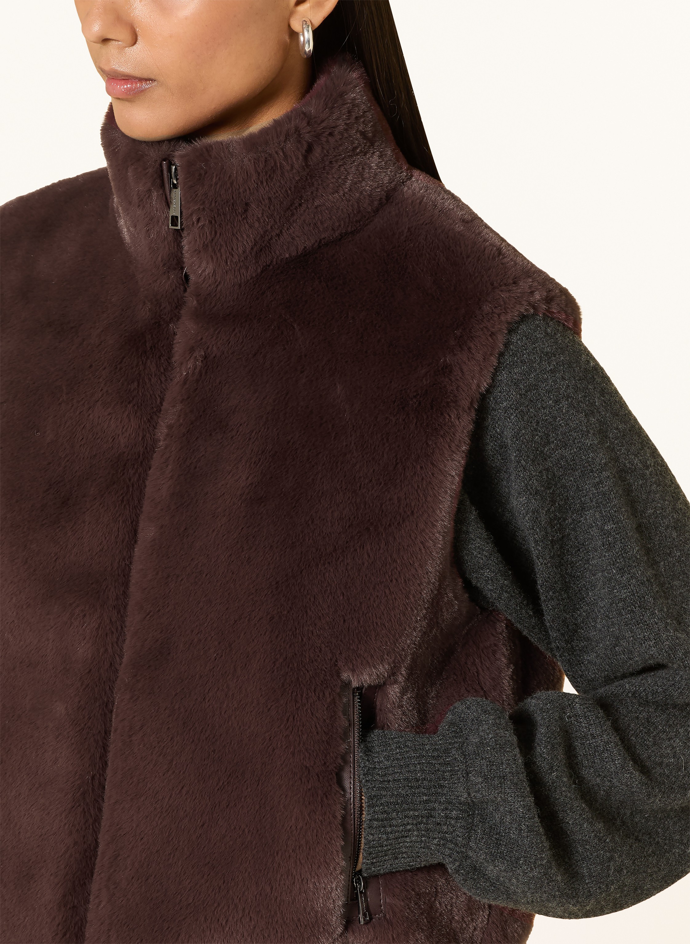 Thumbnail - Rino & Pelle Kunstfell-Weste rot