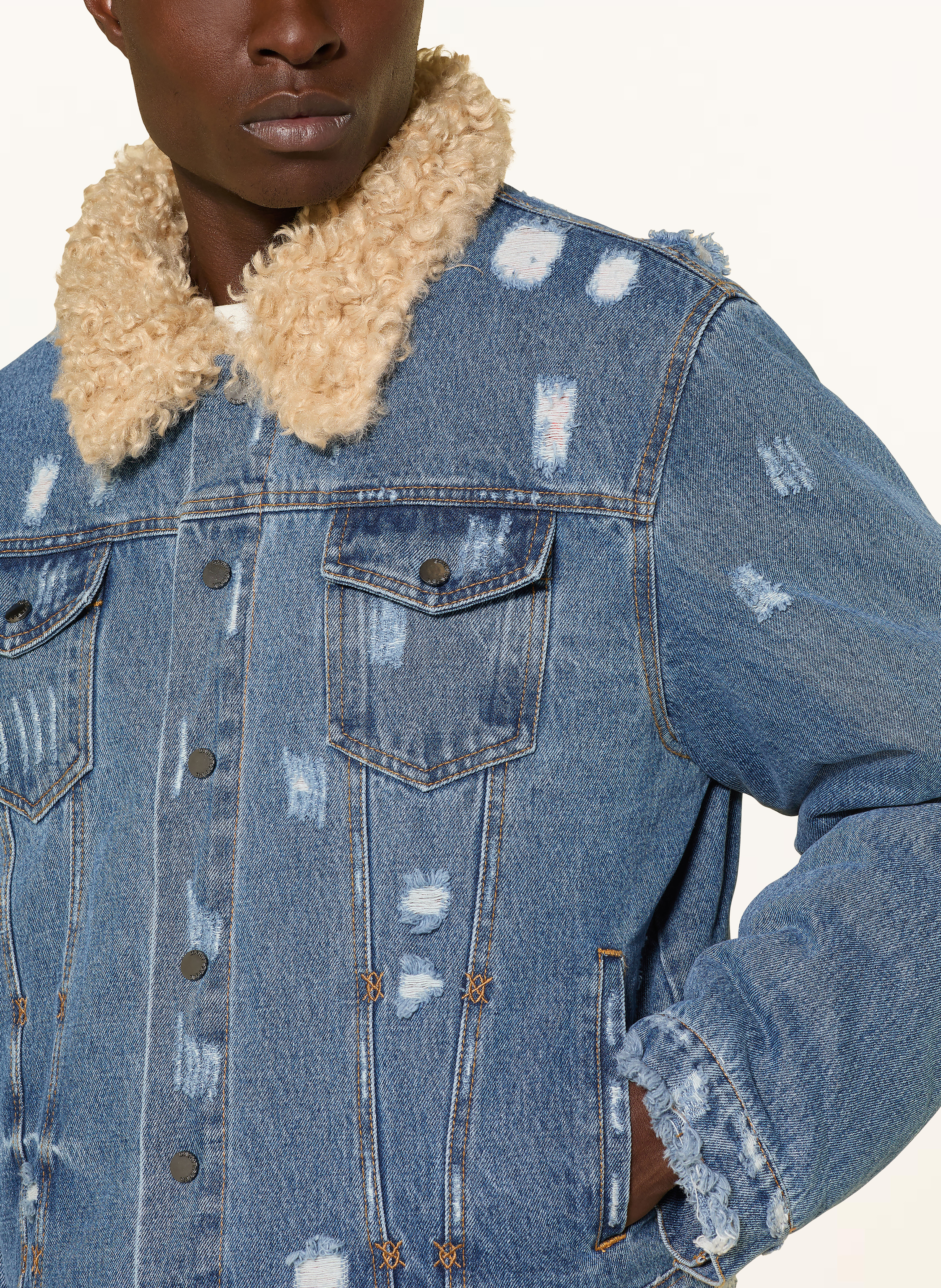 Thumbnail - Daily Paper Jeansjacke Zum Wenden blau