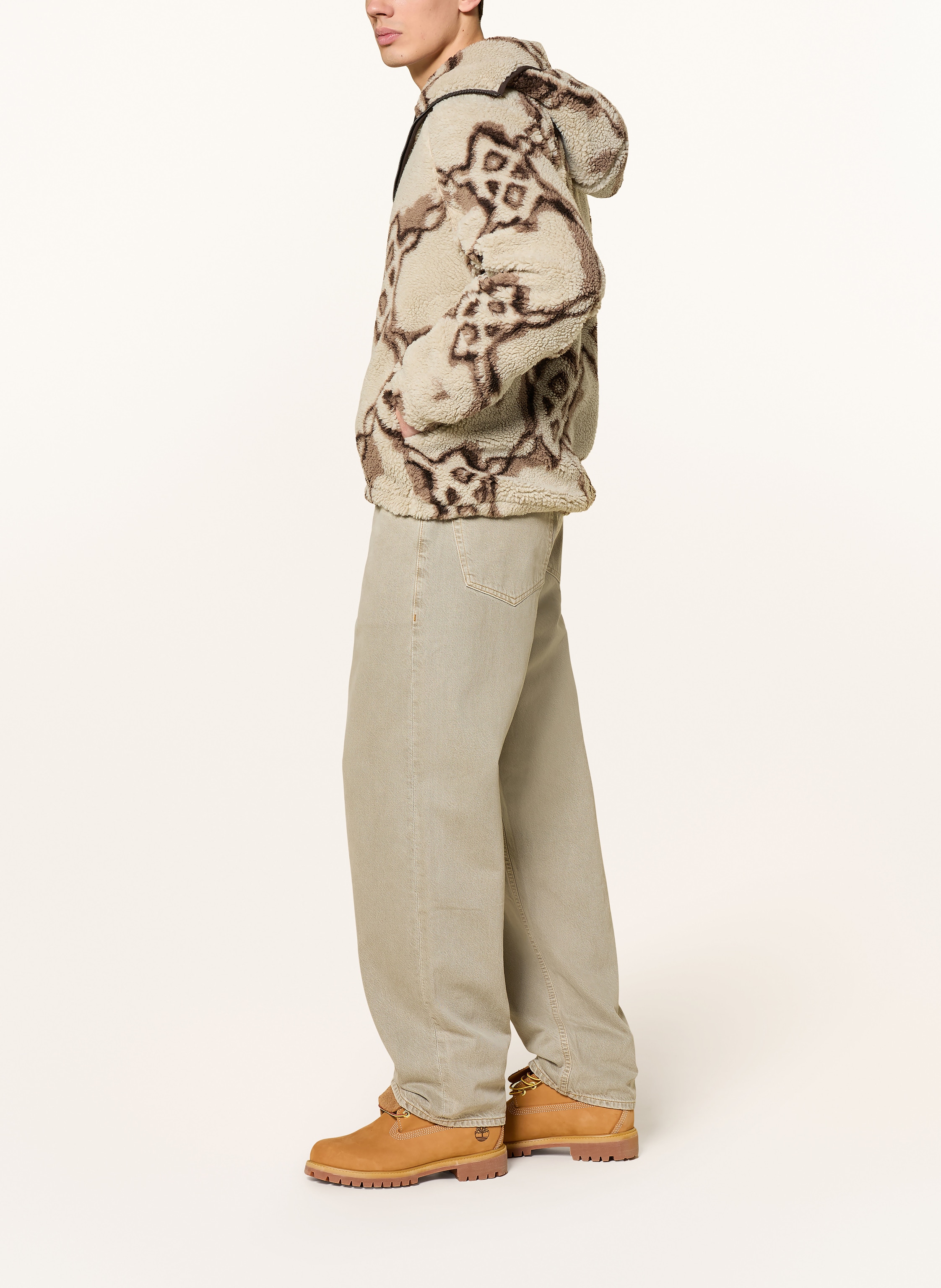 Thumbnail - Daily Paper Teddyfell-Jacke beige